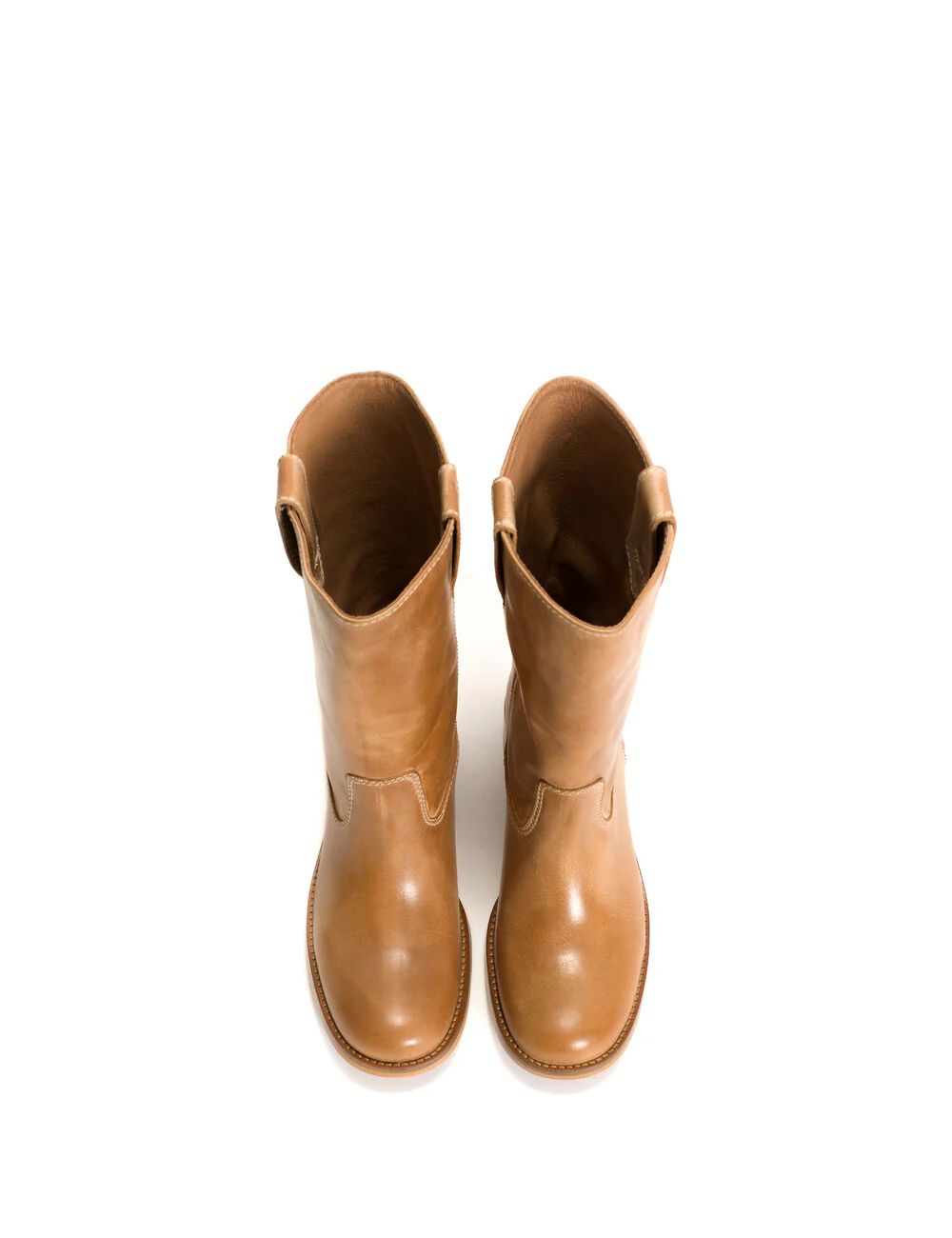 Julia Gaucho læderstøvler - Dark Tan - Image 6