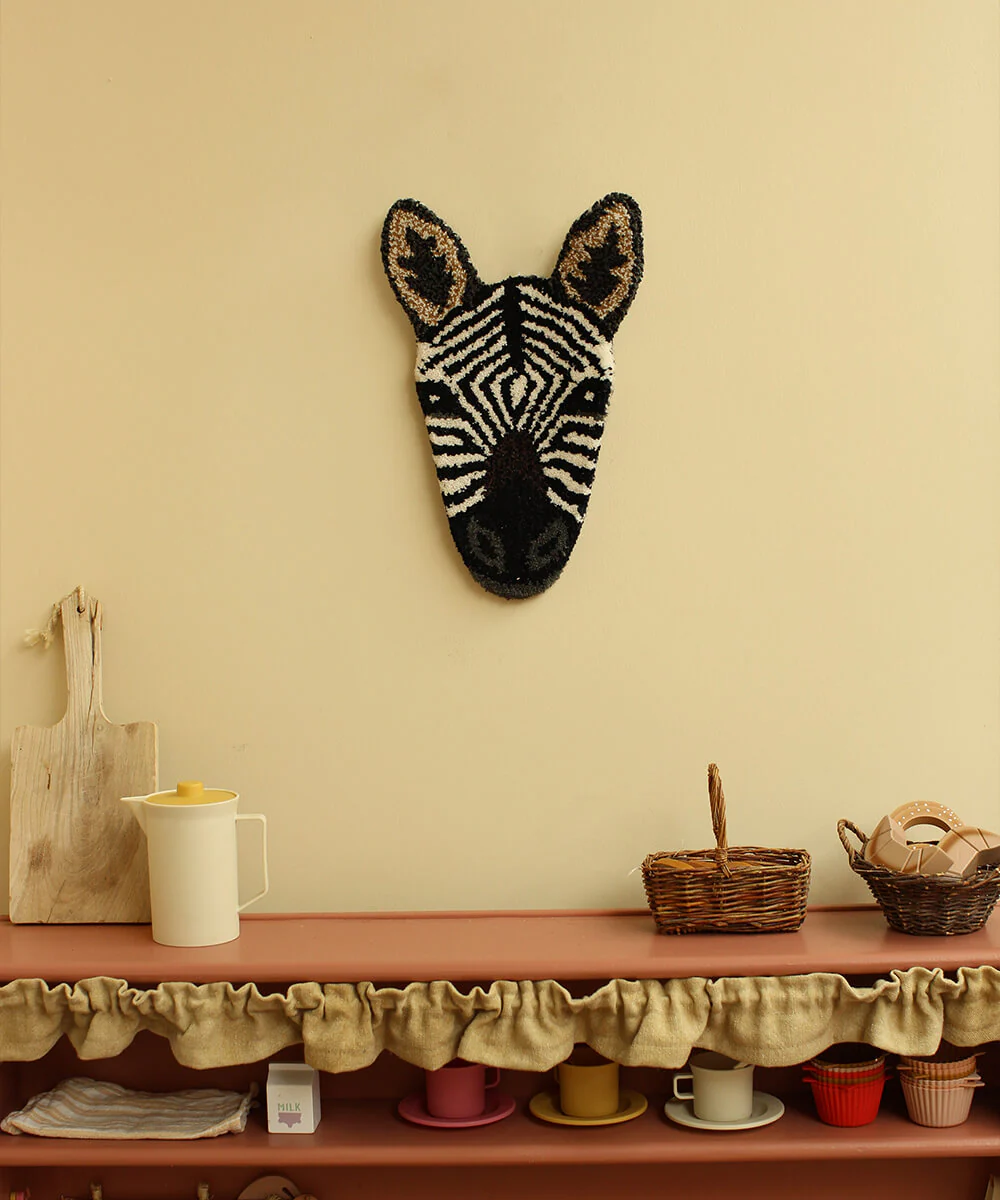 Stripey Zebra vægdekoration - sort - Image 4