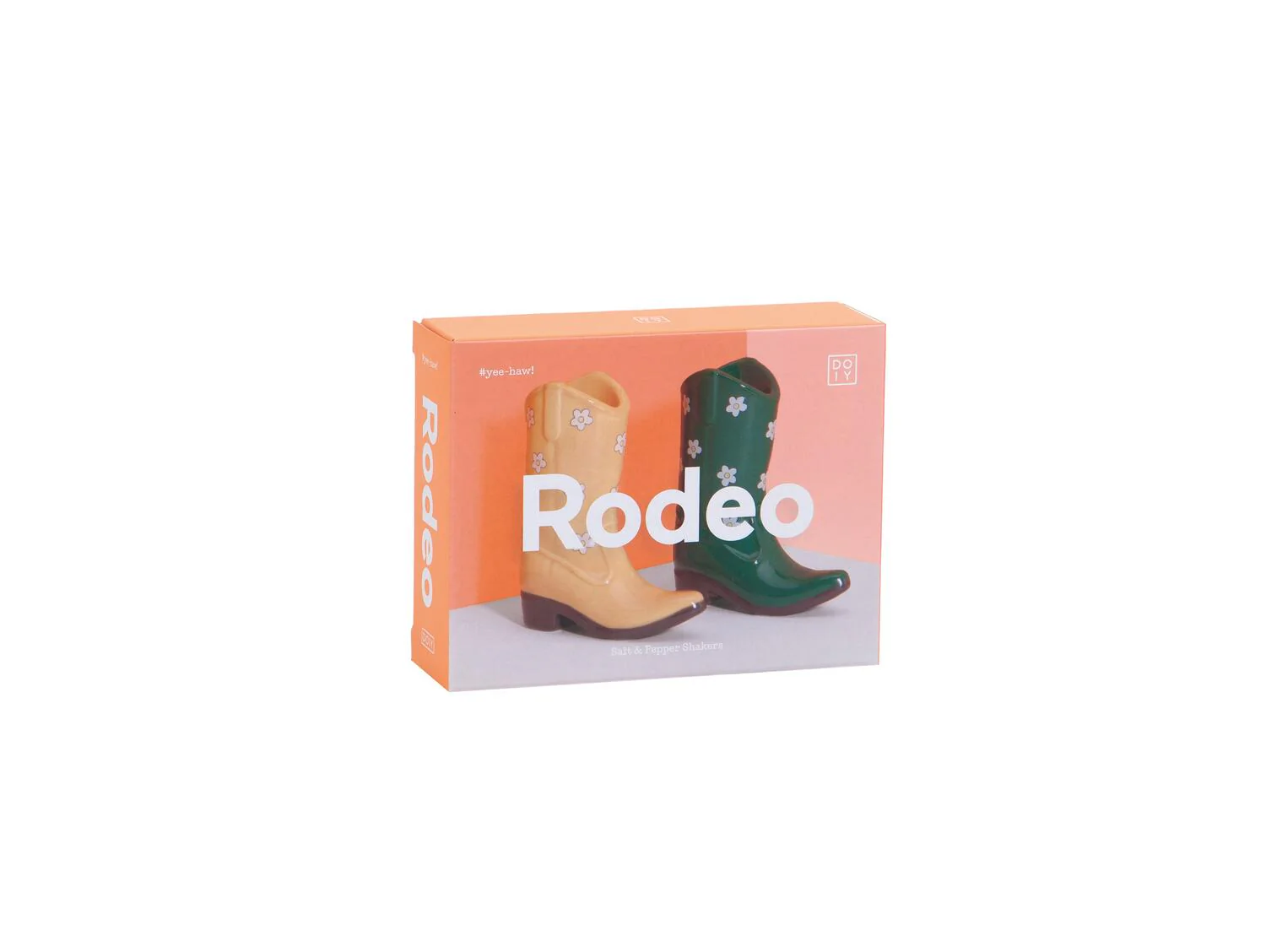 Rodeo Cowboy Boot Salt -og peber sæt - Orange/Grøn - Image 5