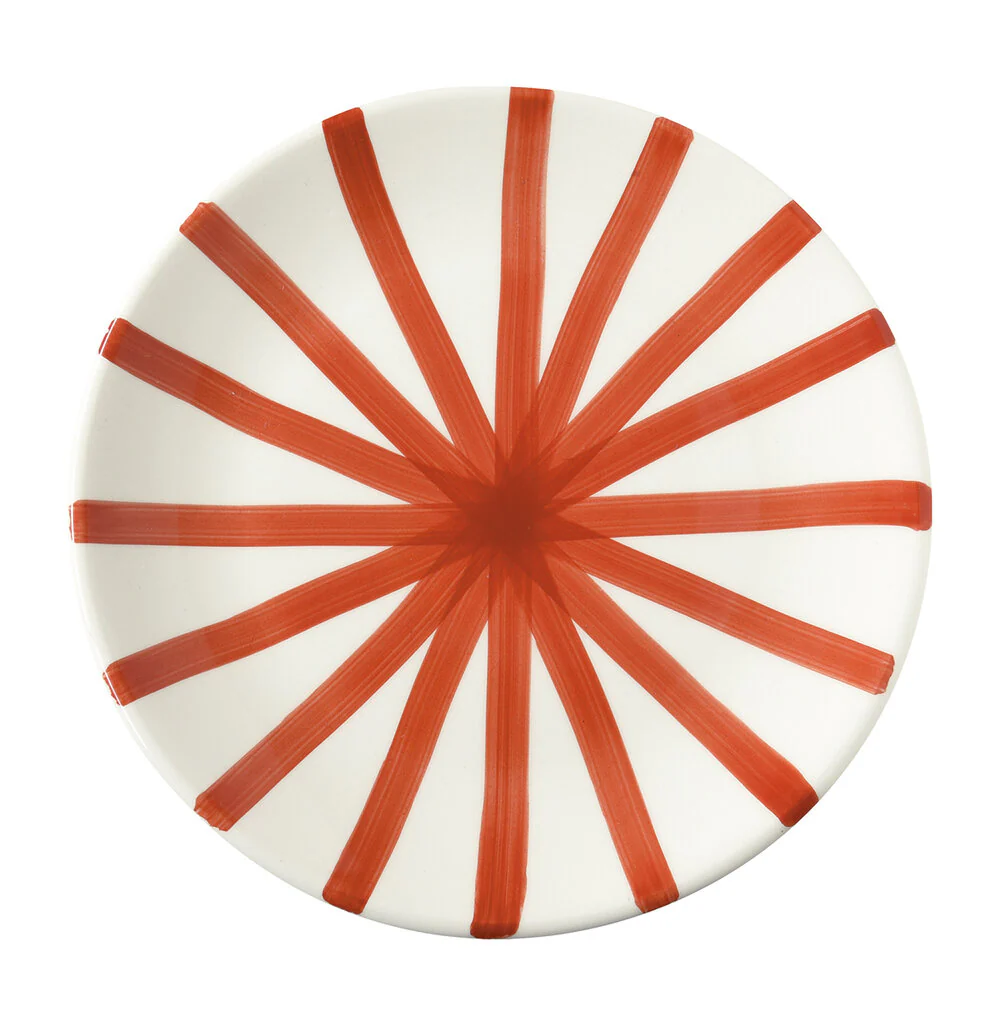 Håndmalet keramik frokosttallerken, Terracotta Ruota - Ø20,5 cm
