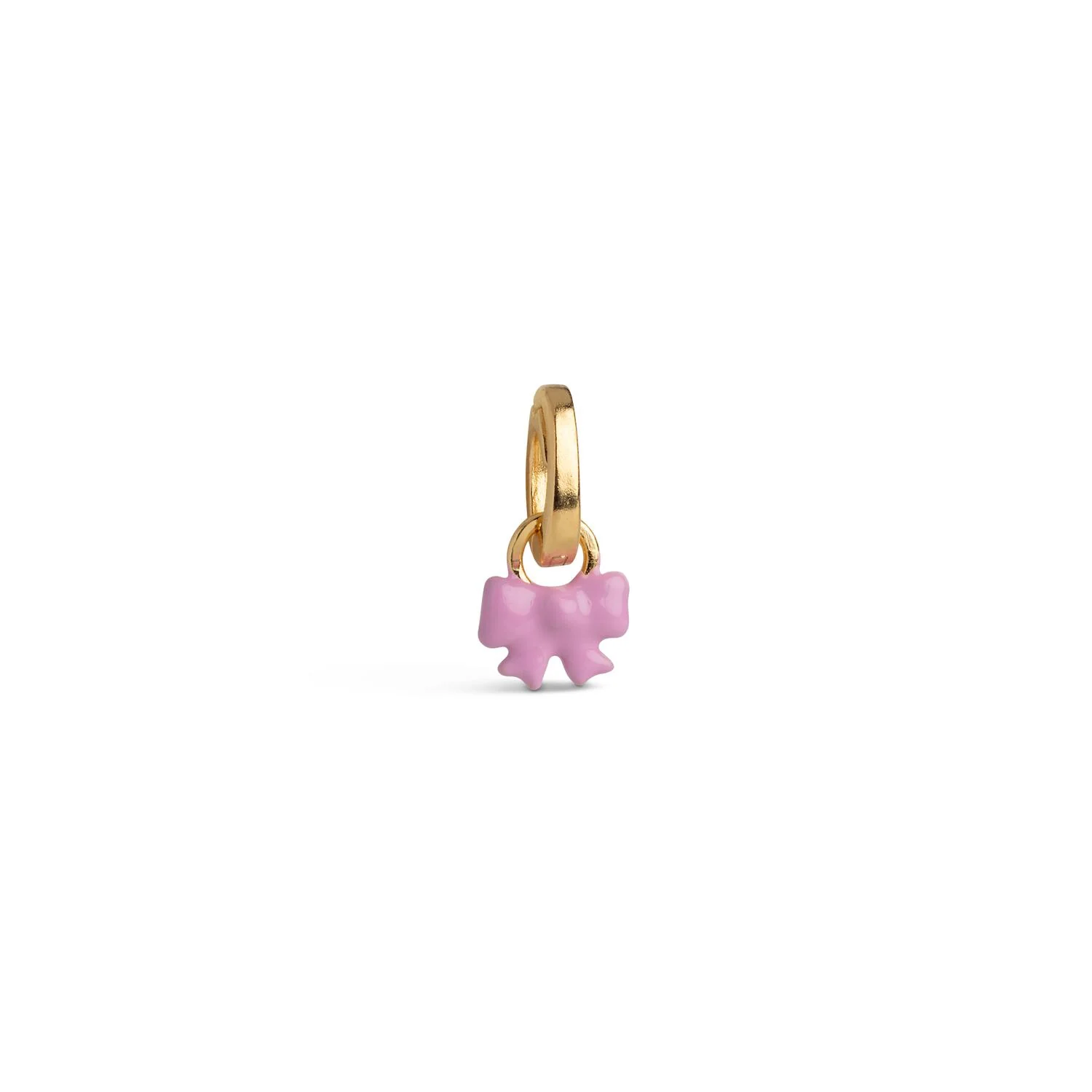 Baby Bow vedhæng - forgyldt/pink