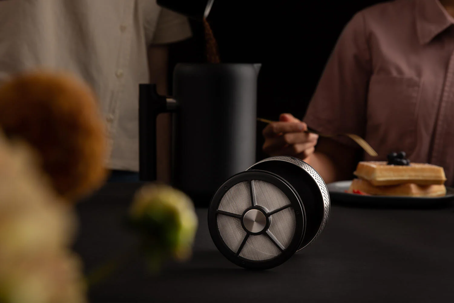 Clara French Press stempelkande, Matte Black - 709ml - Image 7