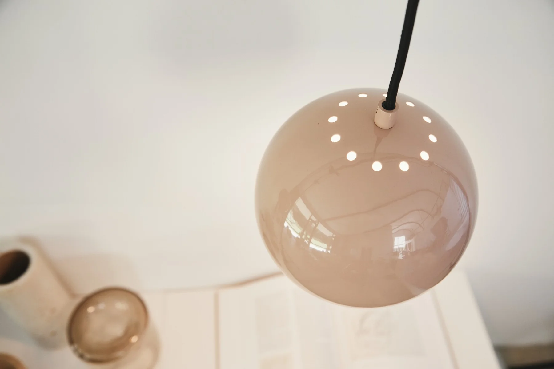 Ball pendant lampe - Glossy Nude - Ø:18 - Image 3