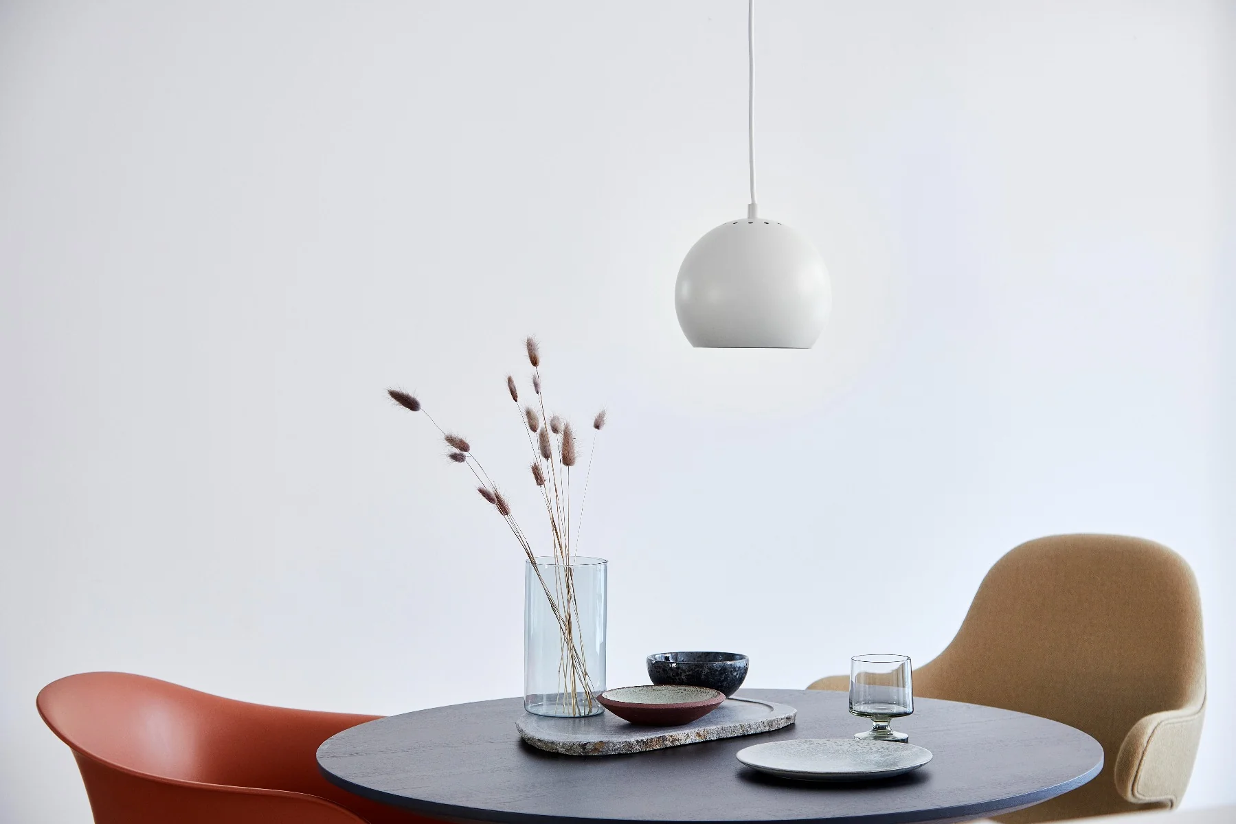 Ball pendant lampe - White Matt - Ø:18 - Image 2