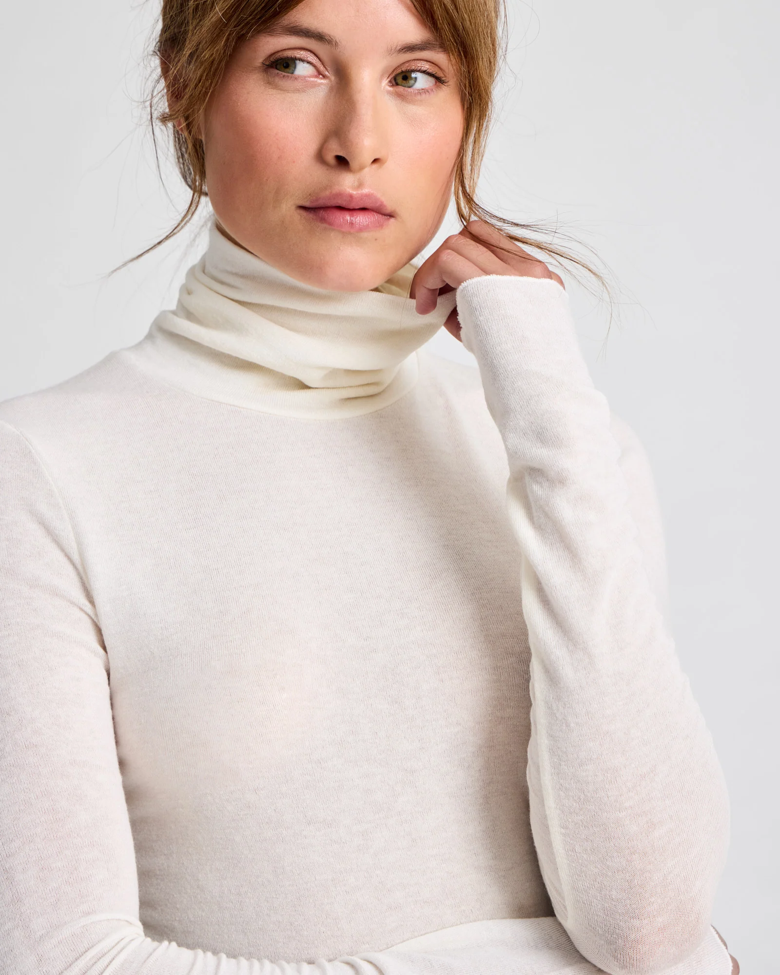 Anna Wool Turtleneck langærmet t-shirt - Off White - Image 3