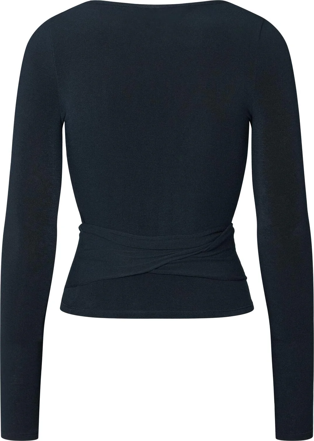 Anne Wool Wrap langærmet t-shirt - Midnight Blue - Image 6