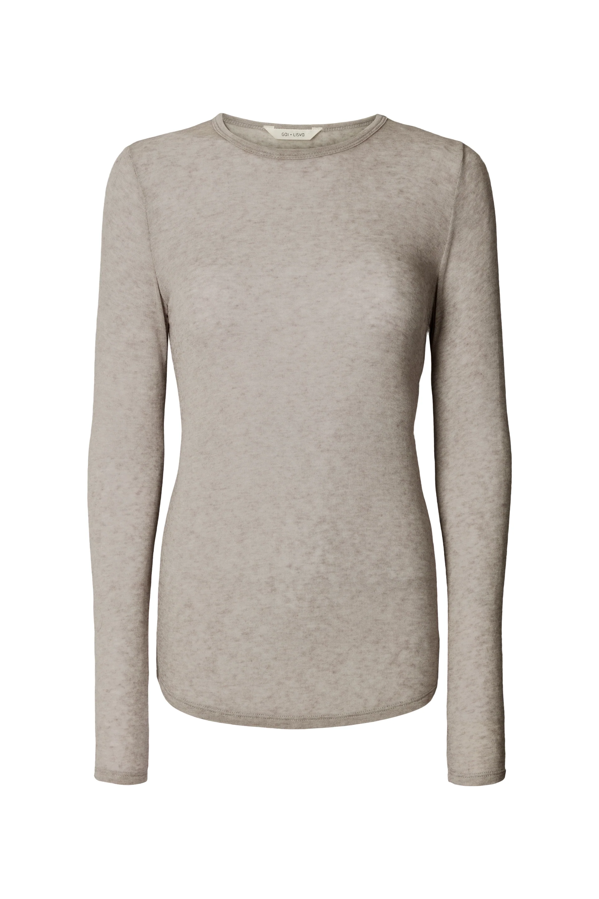 Thyra Wool langærmet t-shirt - Light Grey Melange - Image 2