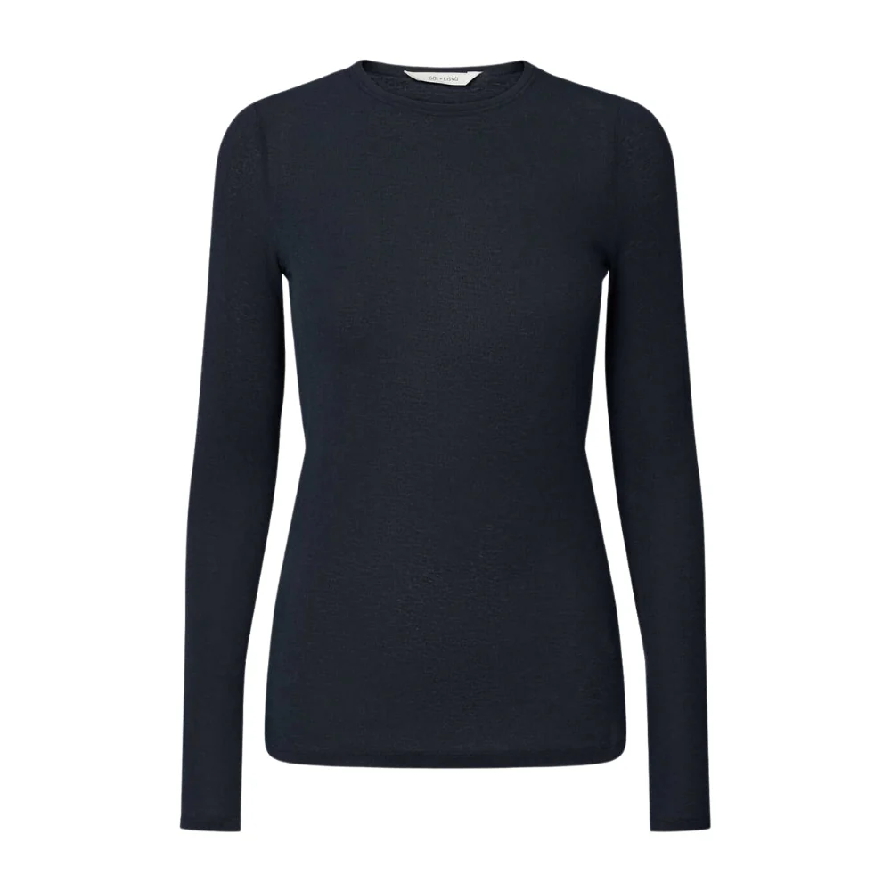 Thyra Wool langærmet t-shirt - Midnight Blue - Image 2