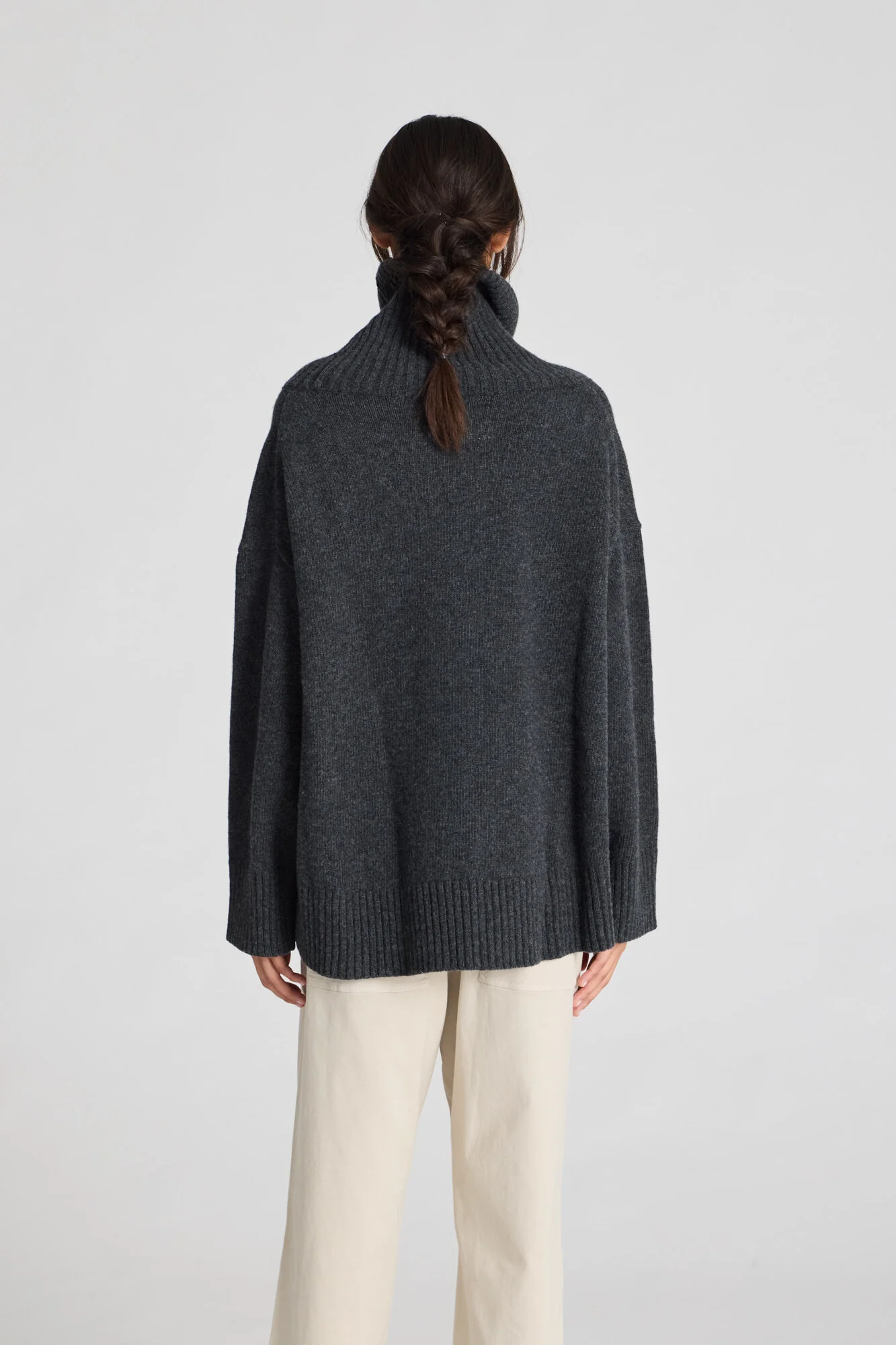Vita Lambswool rullekrave - Dark grey - Image 4