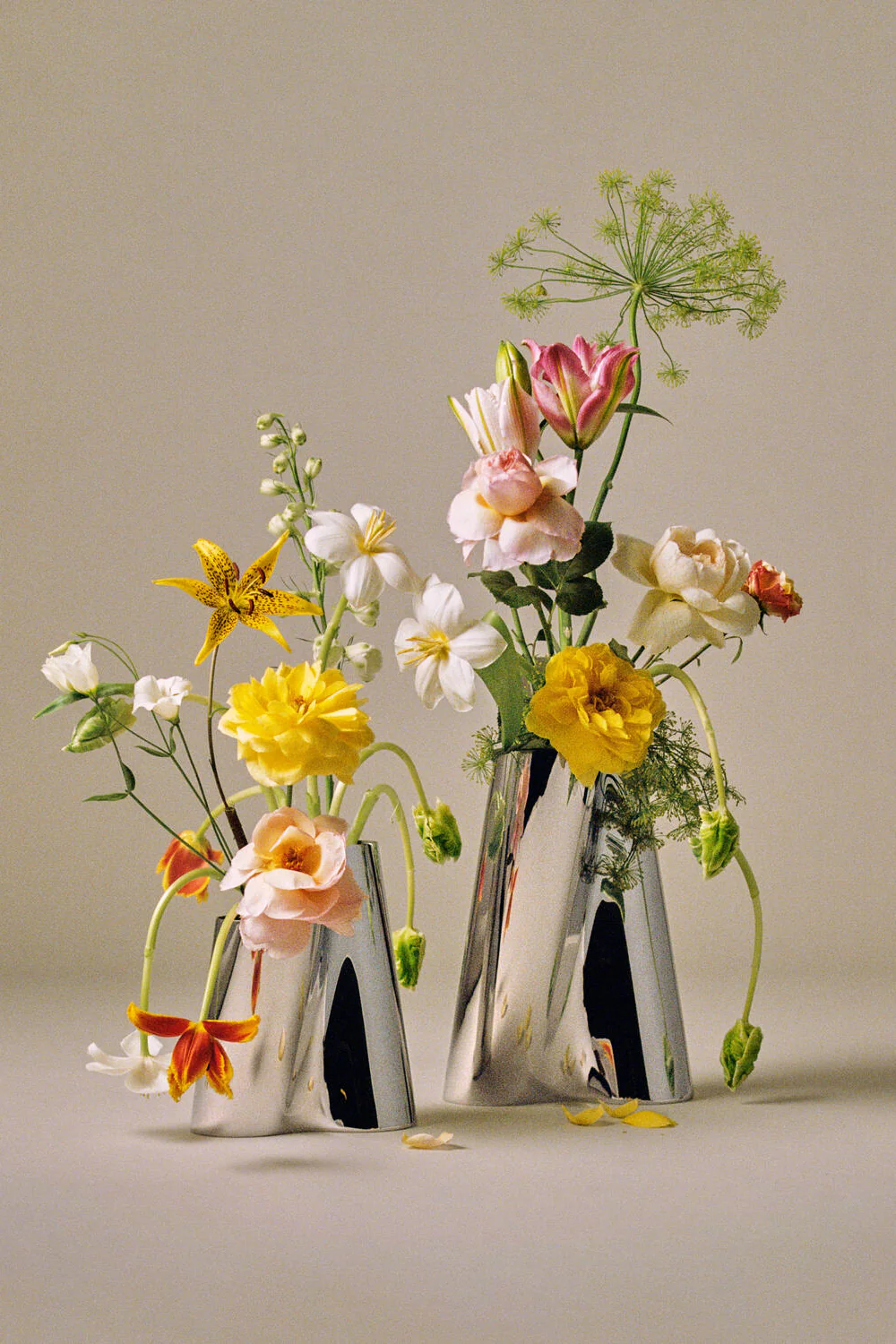 Lituus vase, Rustfrit stål - H34 cm. - Image 3
