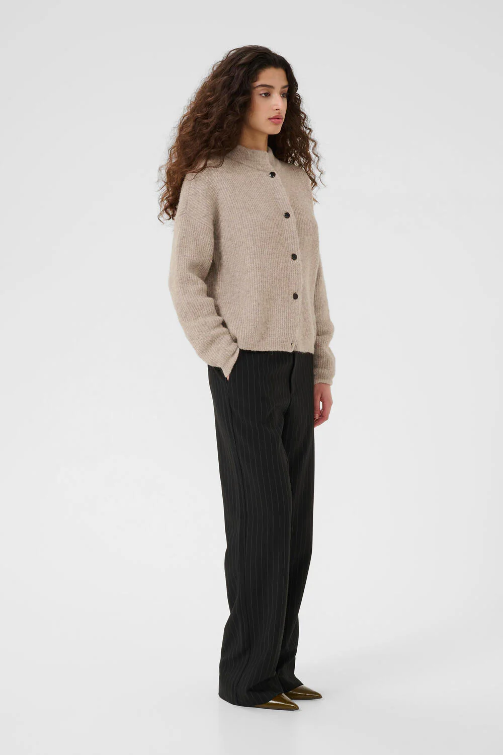 AlphaGZ uldcardigan - Warm Sand Melange - Image 5
