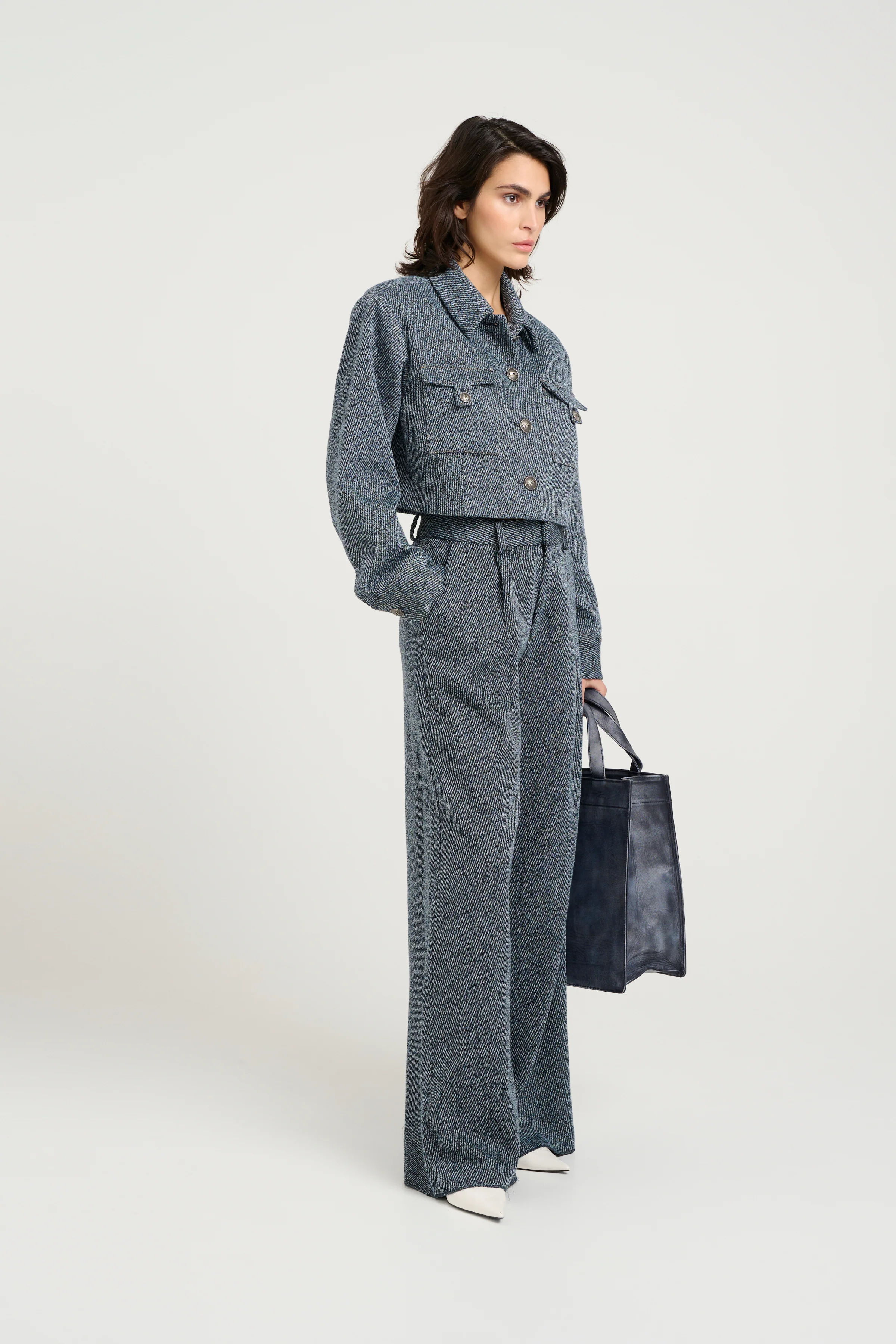 BelmaGZ blazer - Blue Twill Structure - Image 5
