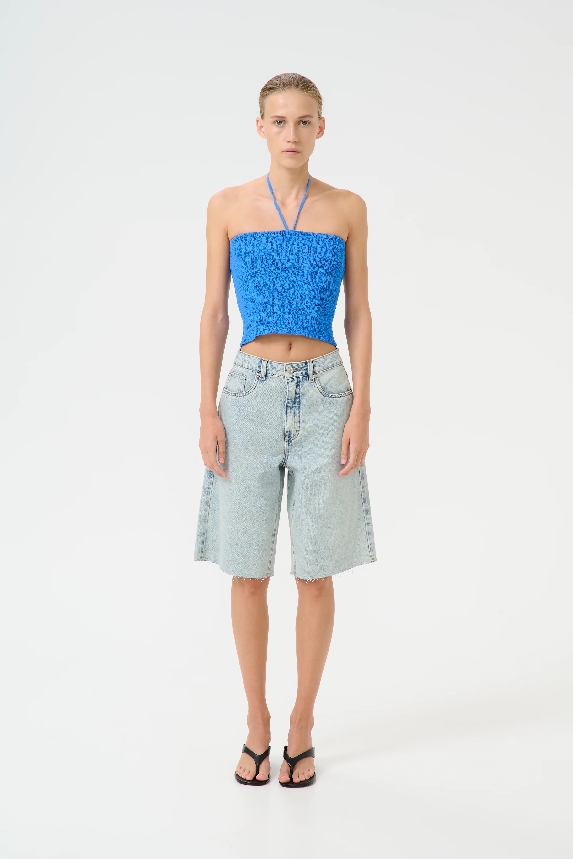 GZAsher denimshorts - Mid Acid Wash