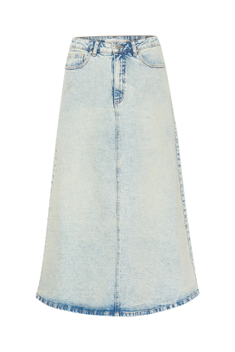 ManulaGZ HW midi denimnederdel - Light blue acid wash - Image 2