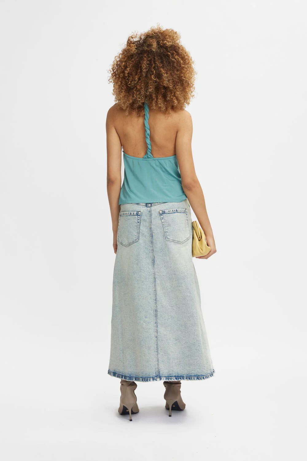 ManulaGZ HW midi denimnederdel - Light blue acid wash - Image 4