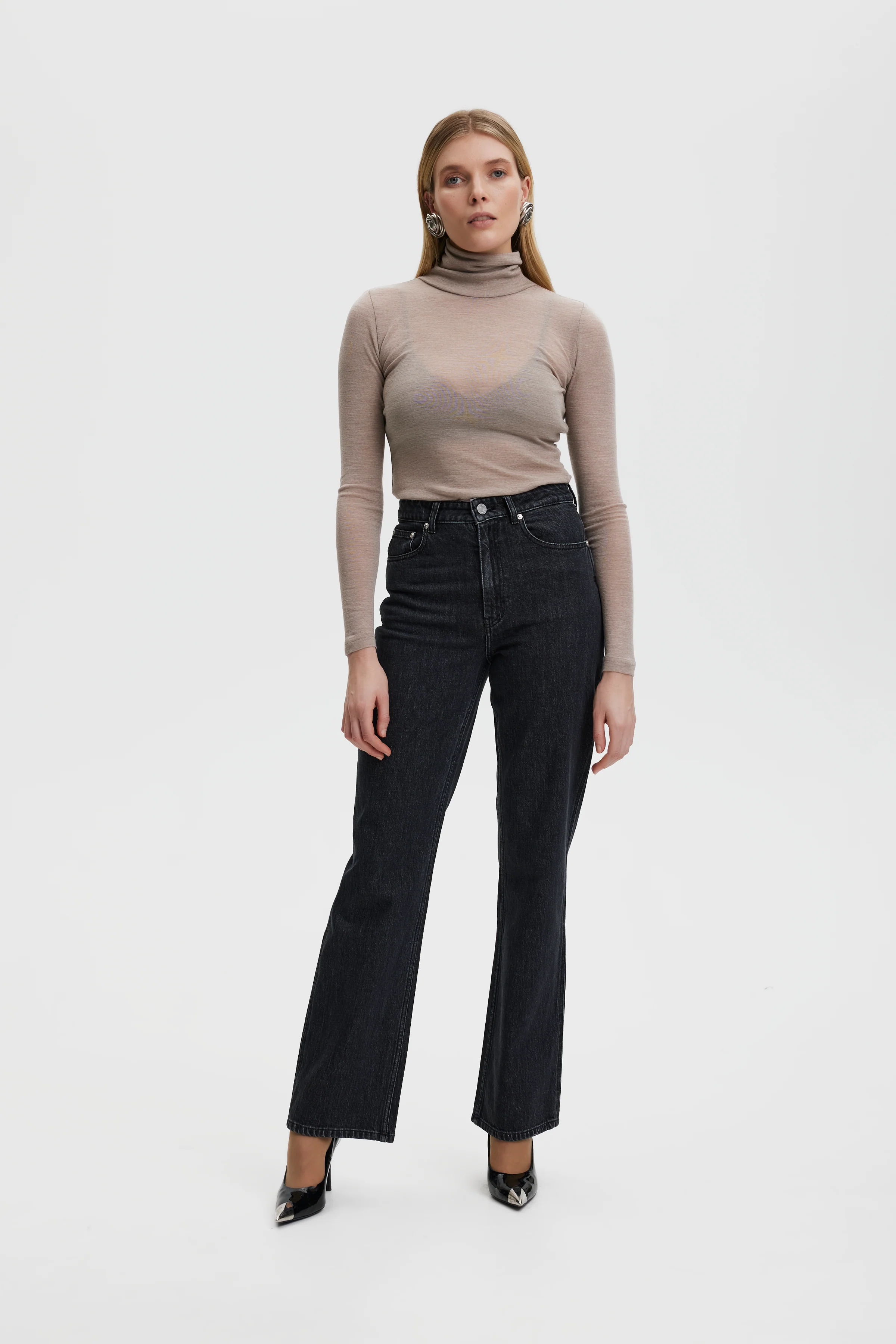 NiniaGZ rullekrave strik - Sand Melange - Image 3