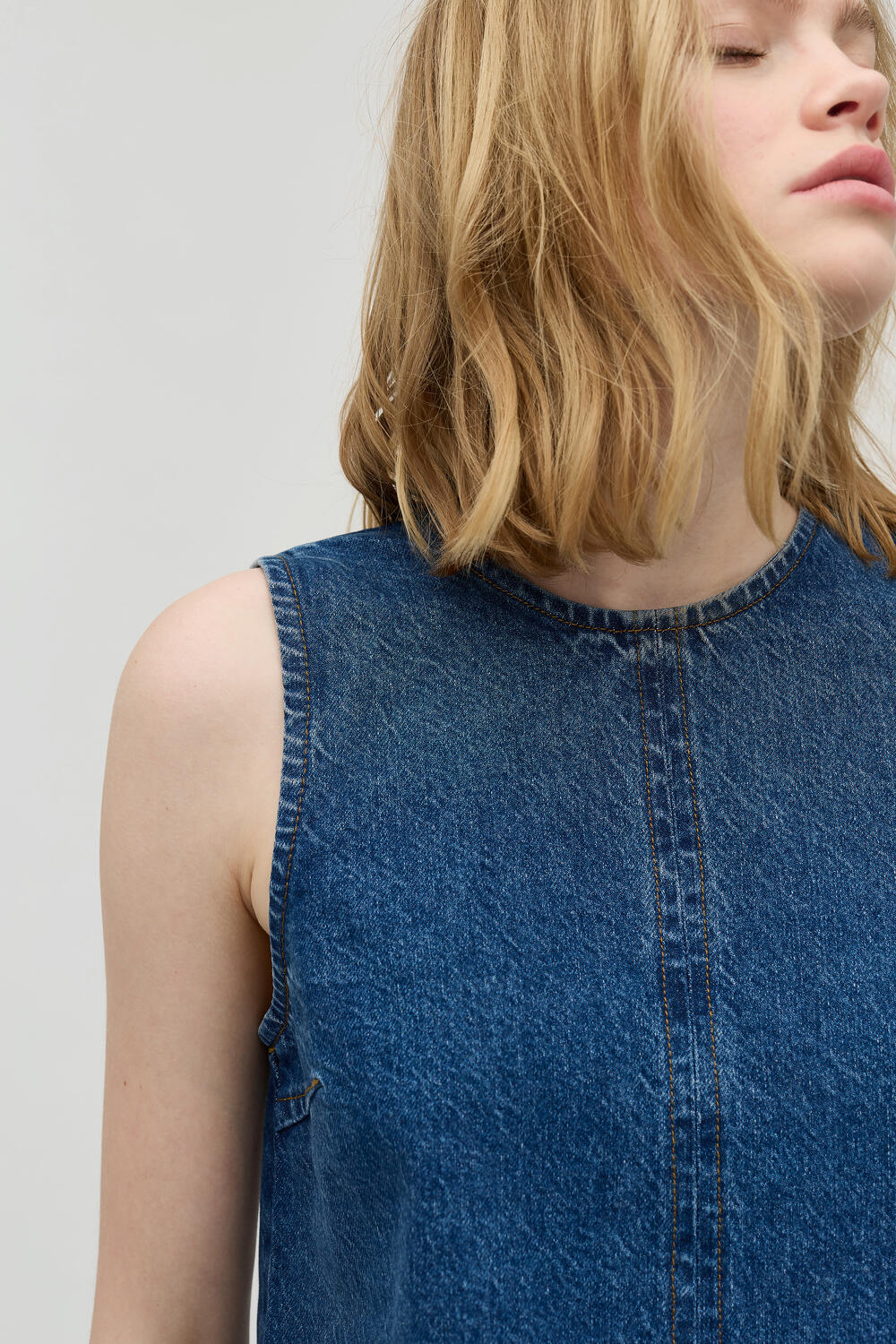 Rihne denimtop - P32 Vintage blue Wash - Image 3