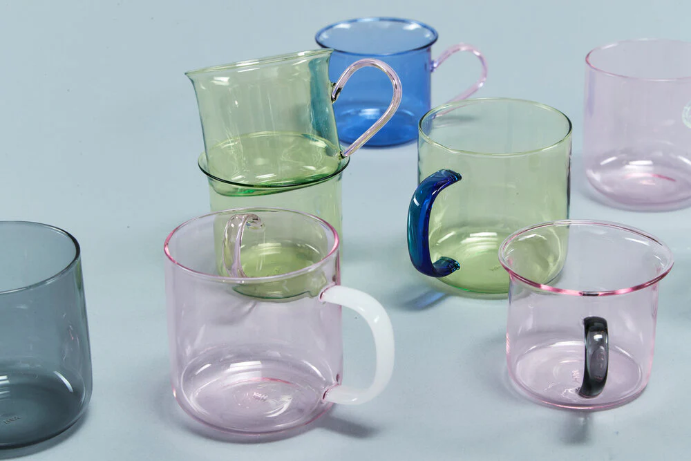 Borosilicate kop, pink - sæt af to - Image 4