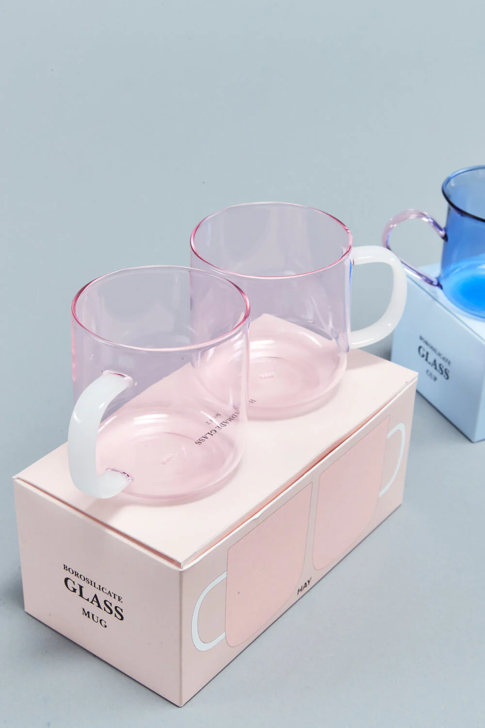 Borosilicate krus, pink- sæt af to - Image 6