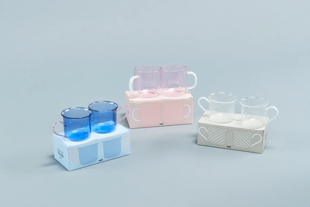 Borosilicate krus, pink- sæt af to - Image 7