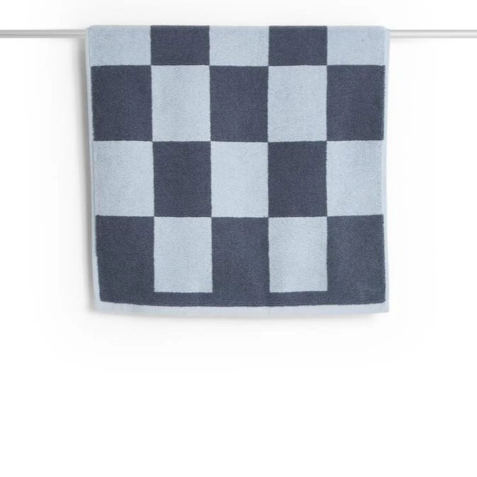 Check bademåtte, Steel Blue B50 x L90 cm.