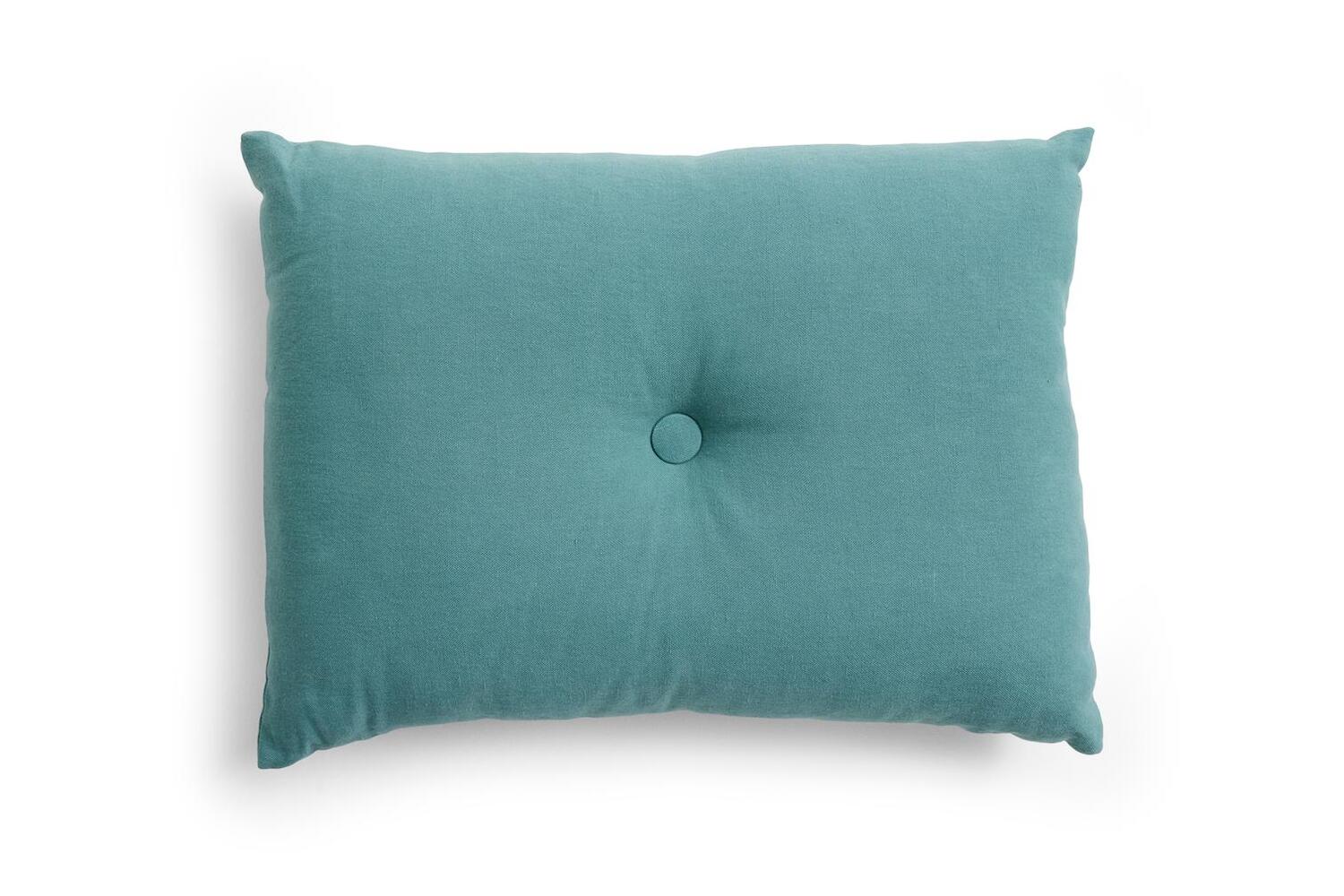 Dot Linen pude, Petrol - B60 x H40 cm.
