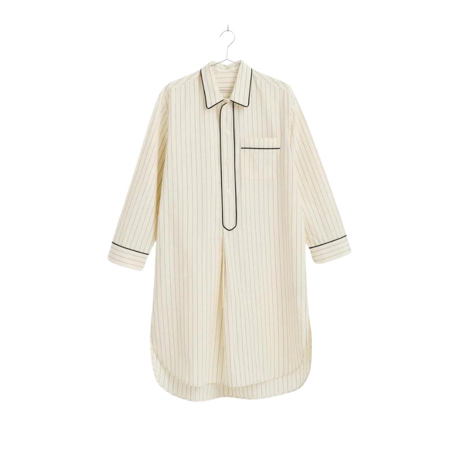 Fineline Long natkjole - Ivory