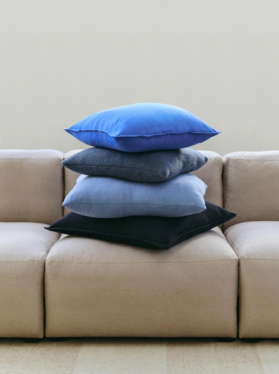 Linen pudebetræk, 50x50 cm - Sky Blue - Image 2