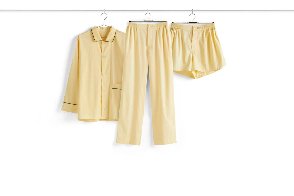 Outline Pyjama L/S natskjorte - Soft Yellow - Image 5
