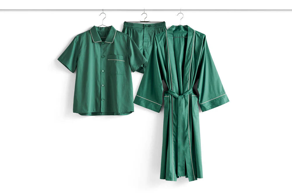 Outline Pyjama S/S natskjorte - Emerald Green - Image 3