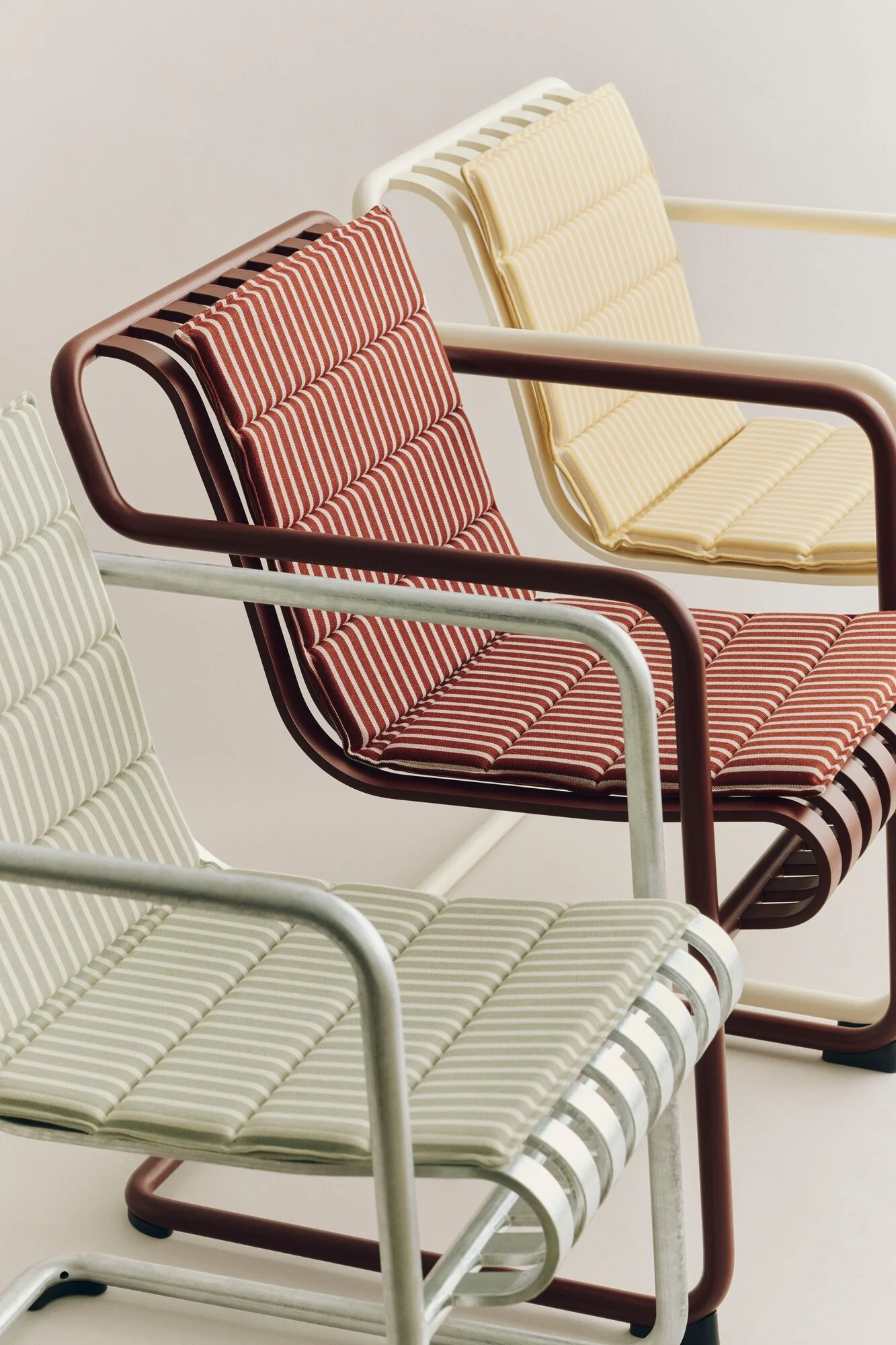 Terrazza Folding havehynde, 82x40 cm - Grey Bold Stripe - Image 4