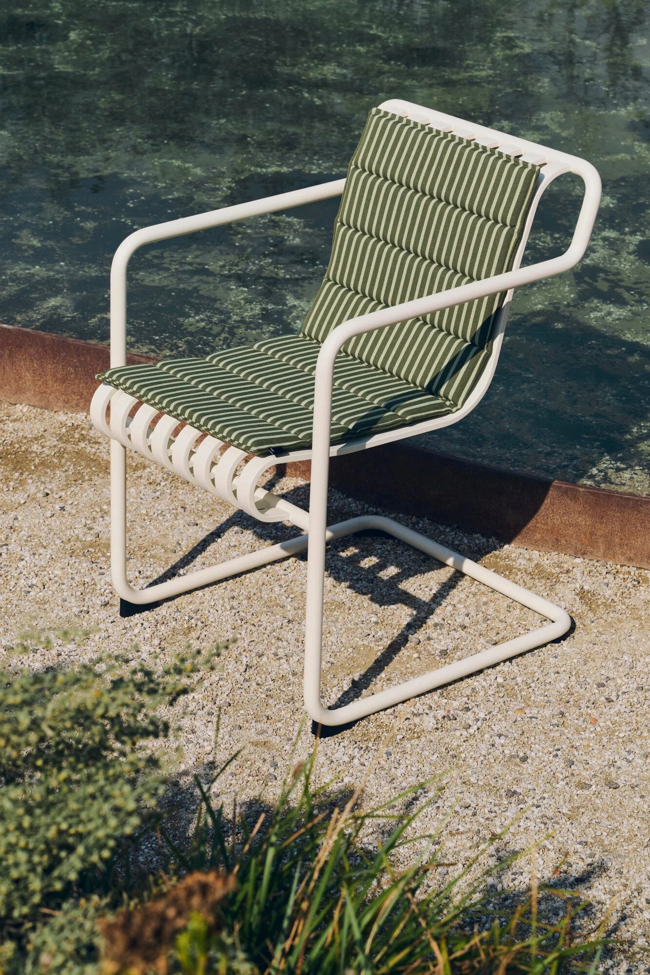 Terrazza Folding havehynde, 82x40 cm - Olive Bold Stripe - Image 2