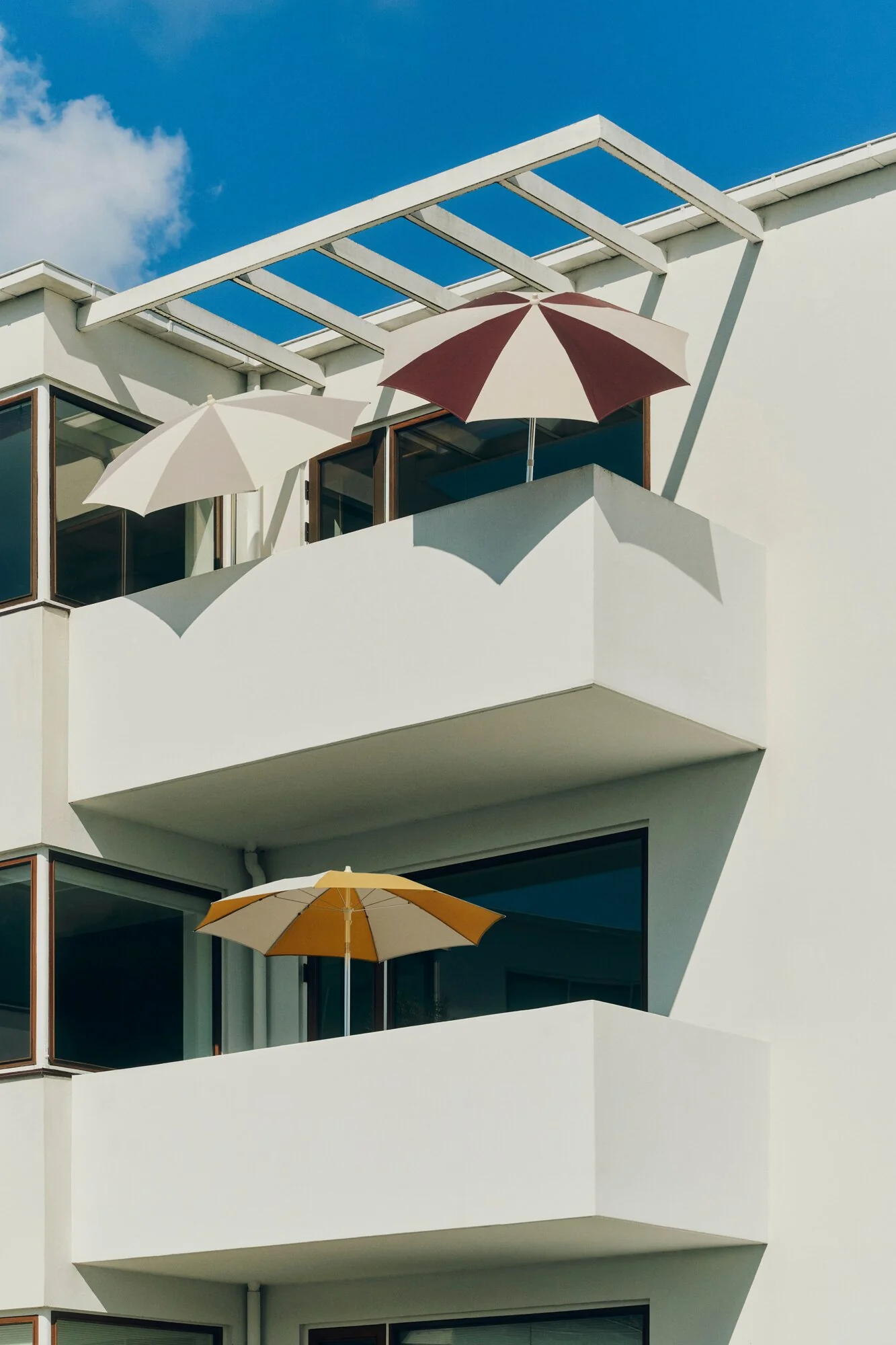 Terrazza Octagon parasol, Ø200 cm - Off-white/Burgundy - Image 6