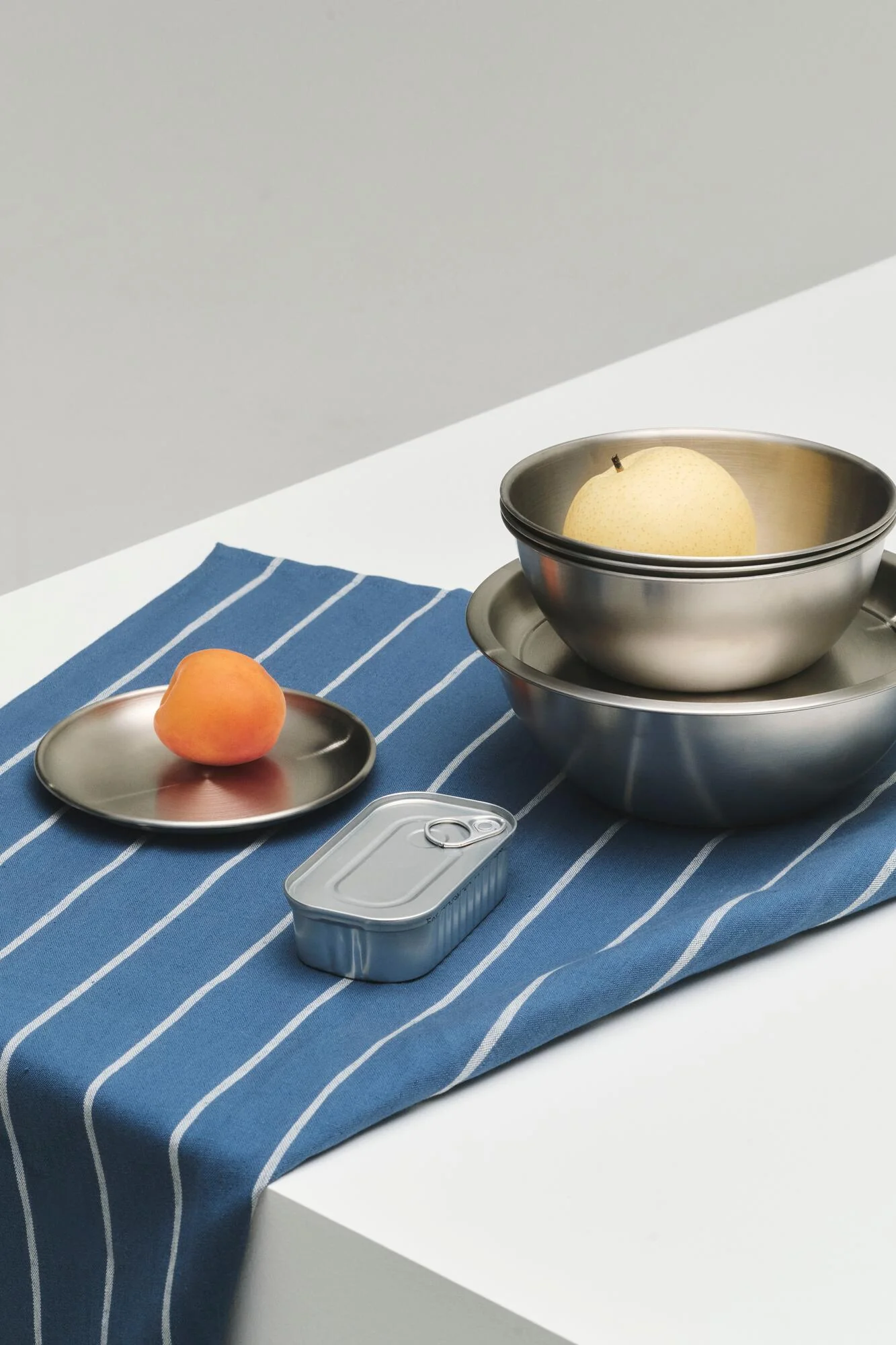 x Jasper Morrison viskestykker, 2 stk - Blue with beige stripe - Image 2