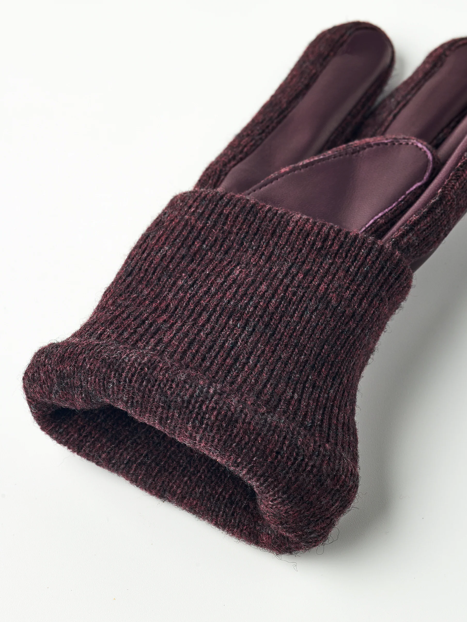 Jeanne lammeskindshandsker - Dark Plum - Image 5