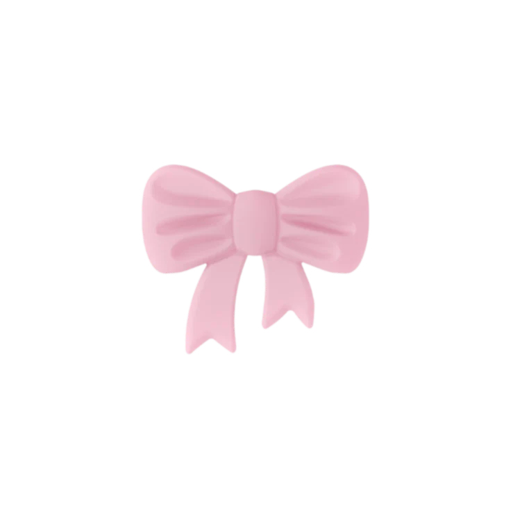 Silicone Bow sticker - Pink