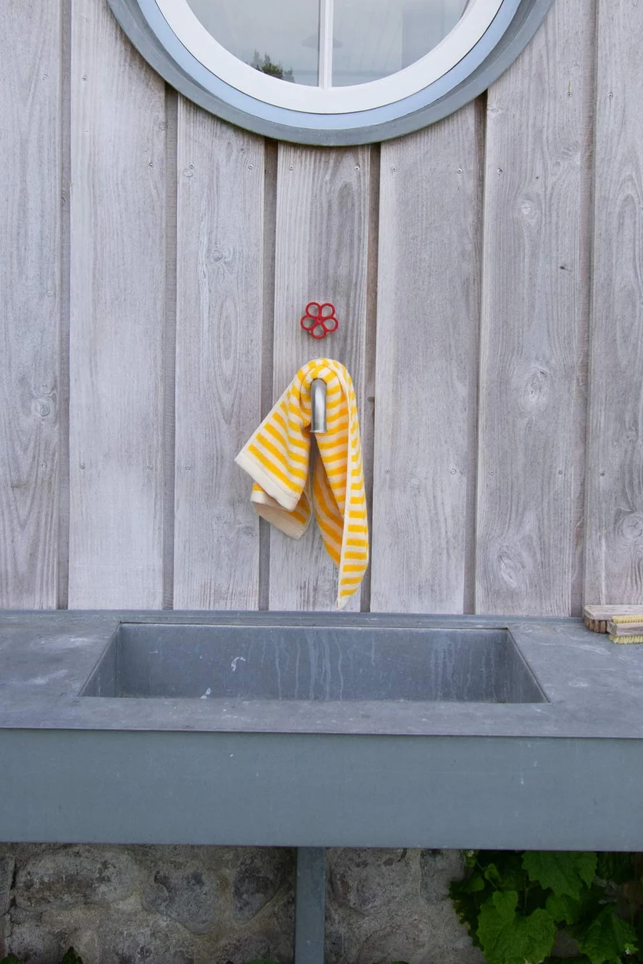 Pinstripe håndklæde, Yellow/Cream - 45x65 cm - Image 2