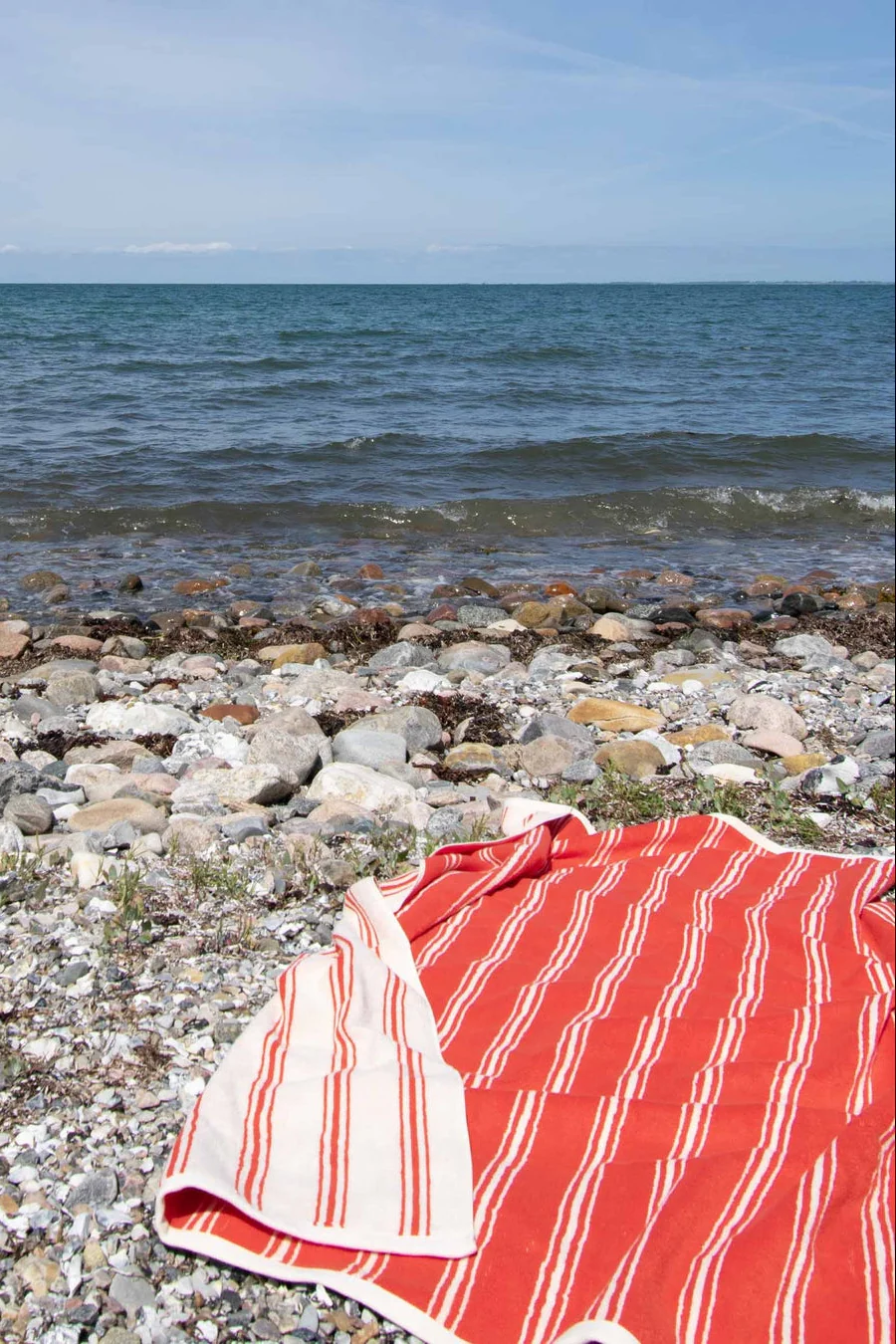 Retro Stripe håndklæde - Orange/Cream - Image 3