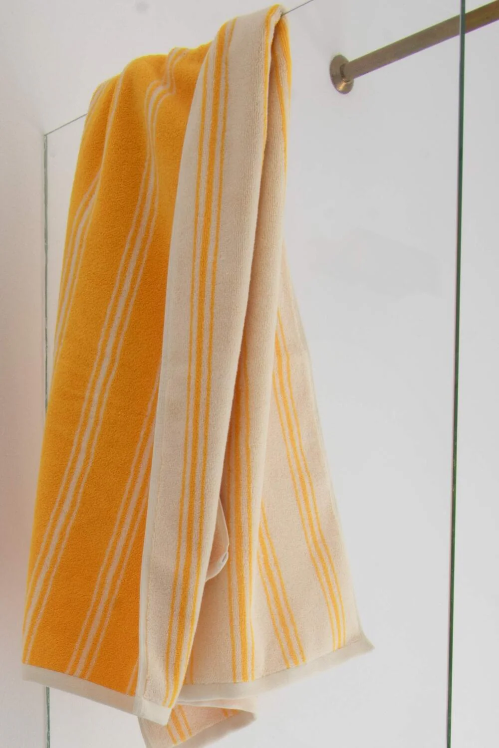 Retro Stripe håndklæde - Yellow/Cream - Image 2