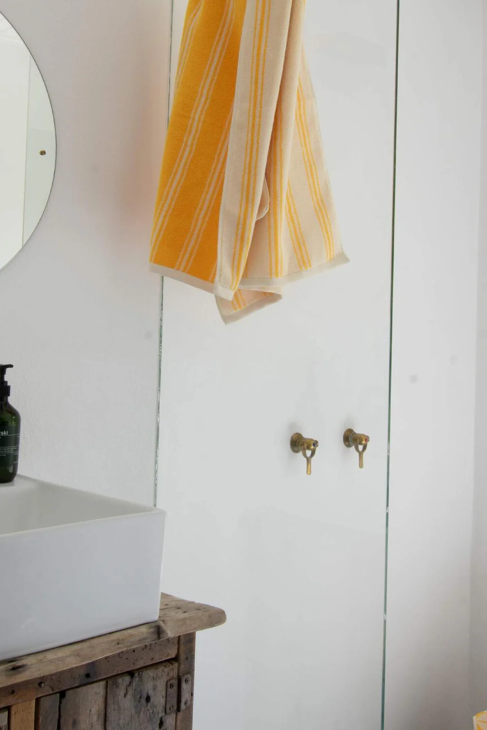 Retro Stripe håndklæde - Yellow/Cream - Image 3