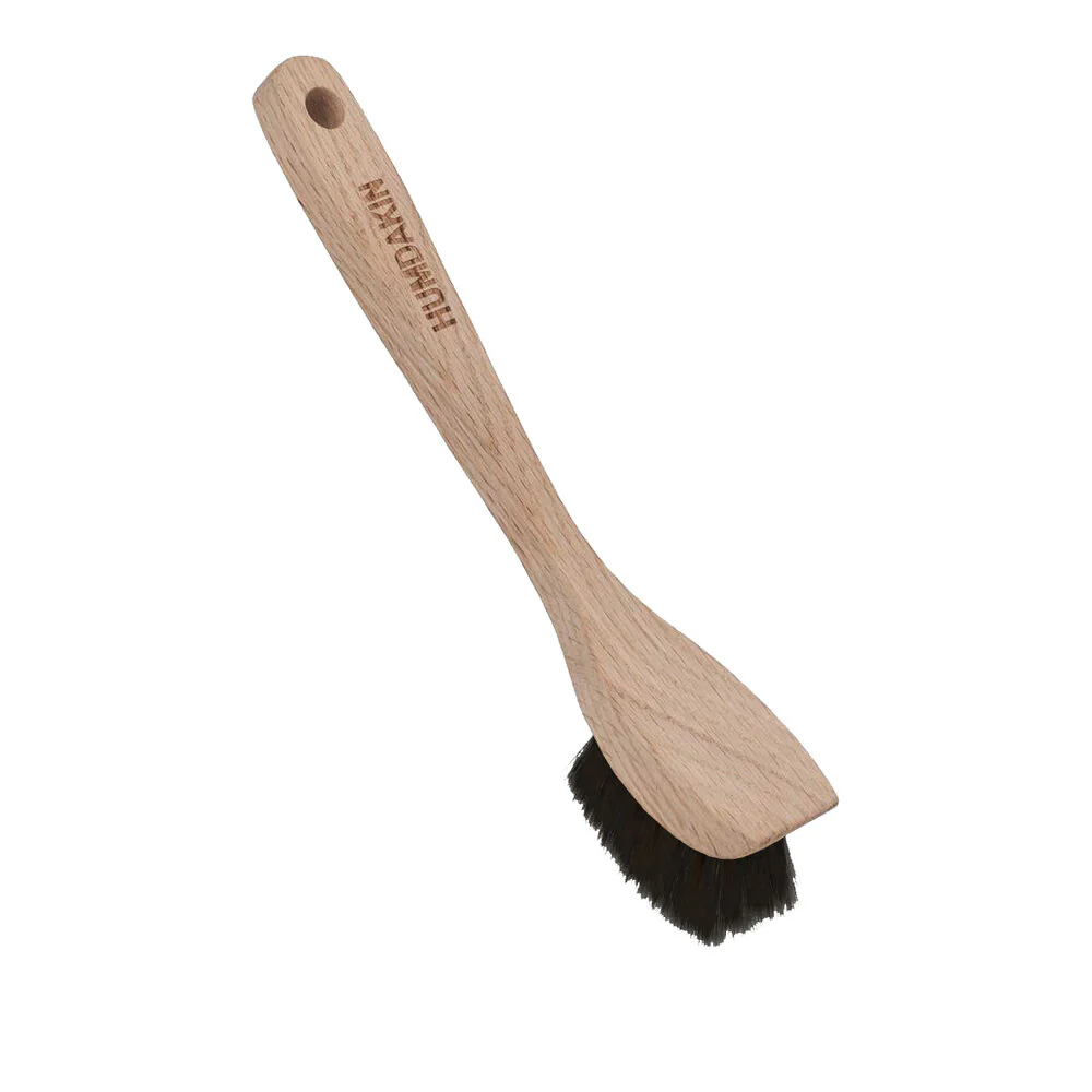 Opvaskebørste, eg/hestehår - L:22 cm.