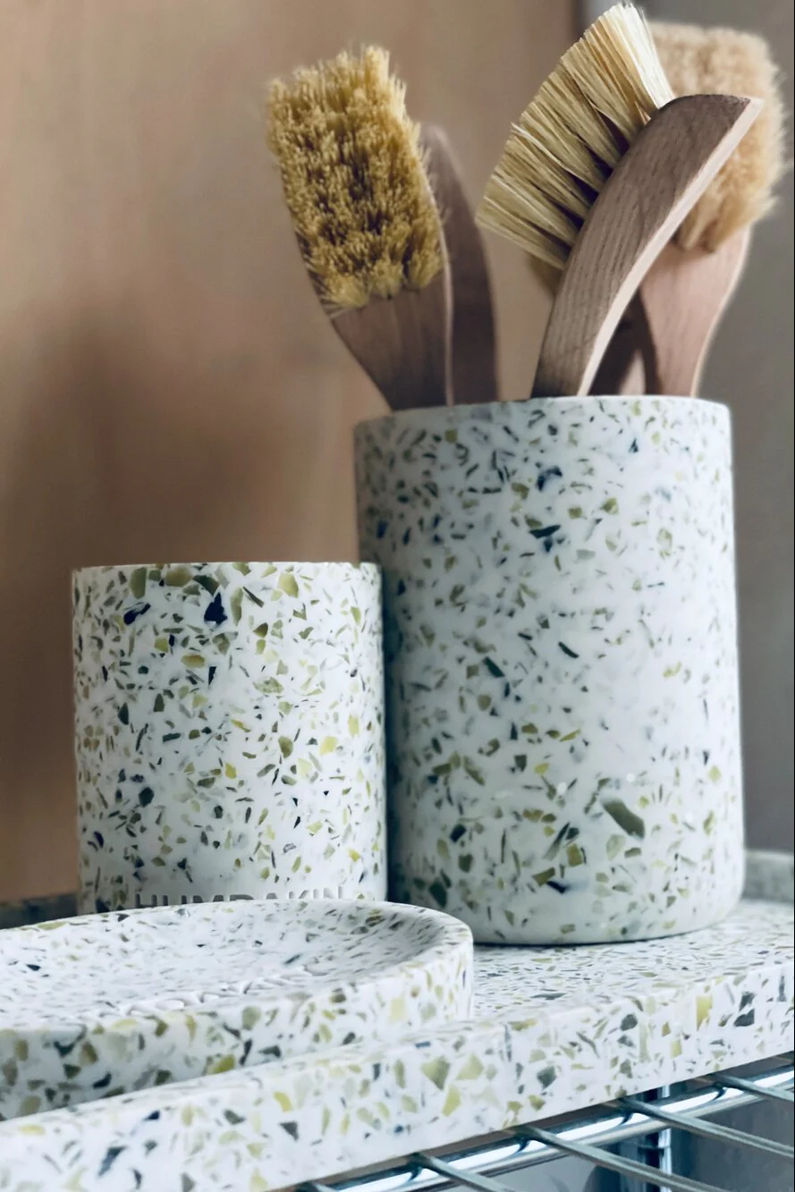 Terrazzo bakke, Natural - 10x25 cm. - Image 3
