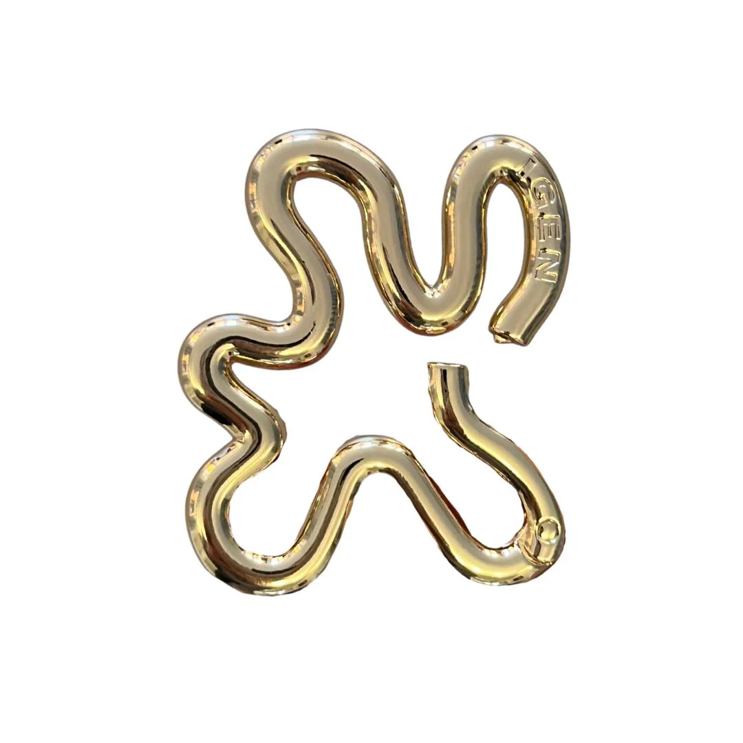 Swirl hook nøglering - guldfarvet - Image 4