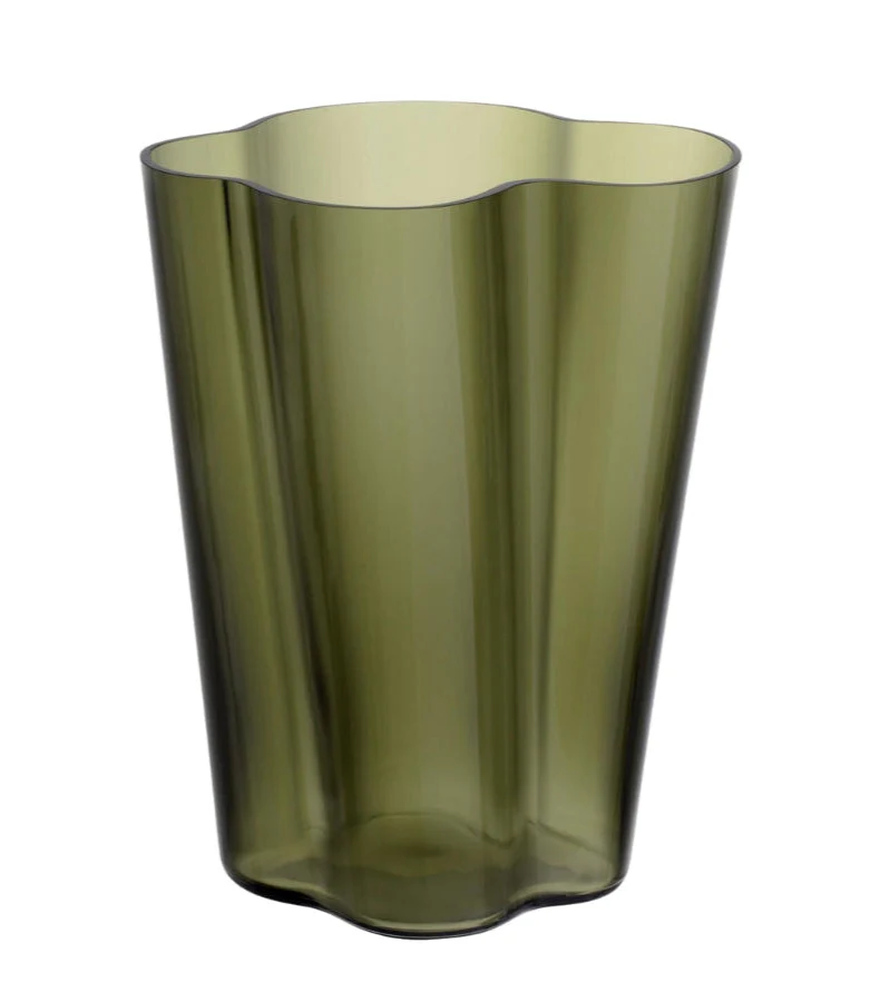 Aalto vase, Mosgrøn - H27 cm