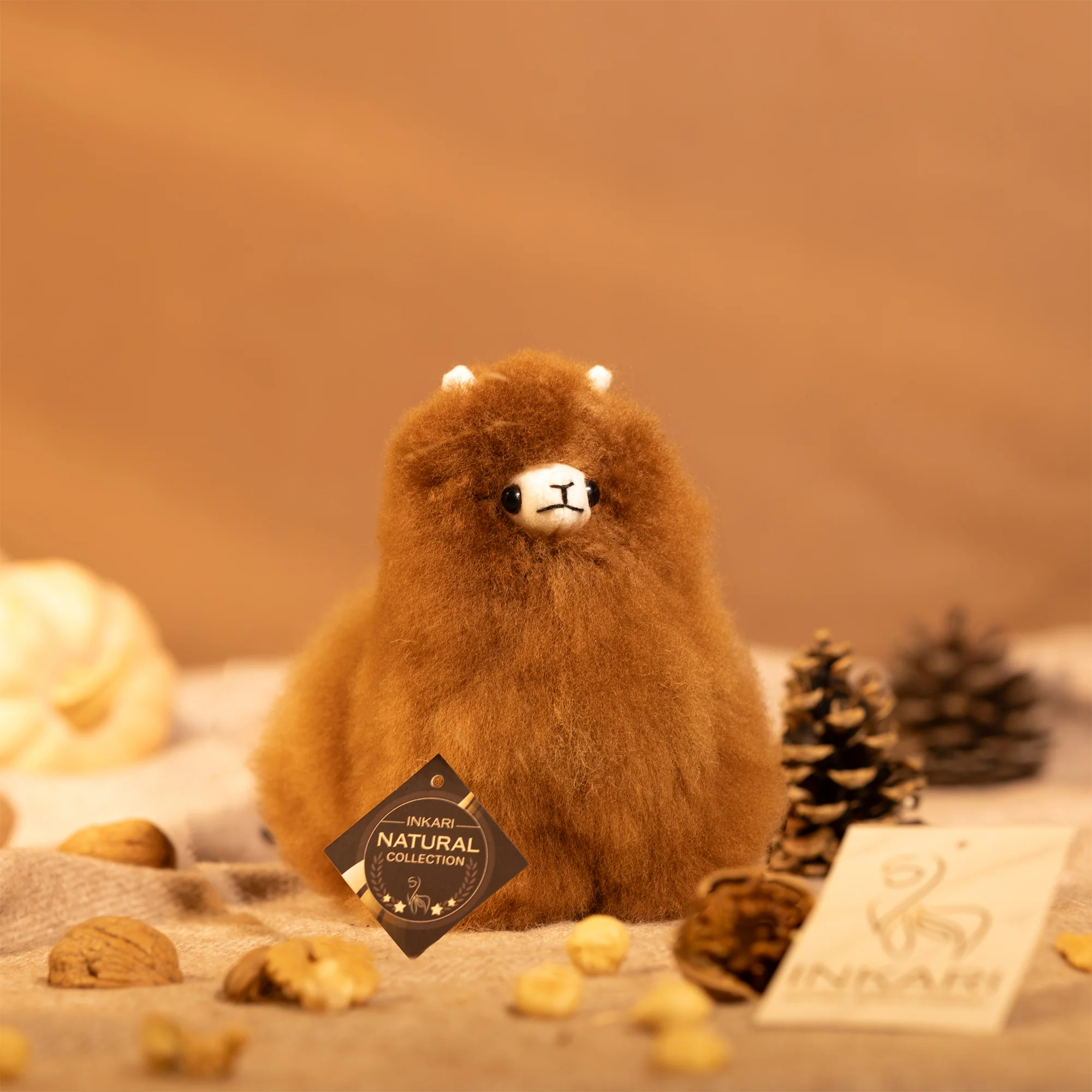 Alpaca Mini, Hazelnut - H15 cm. - Image 5