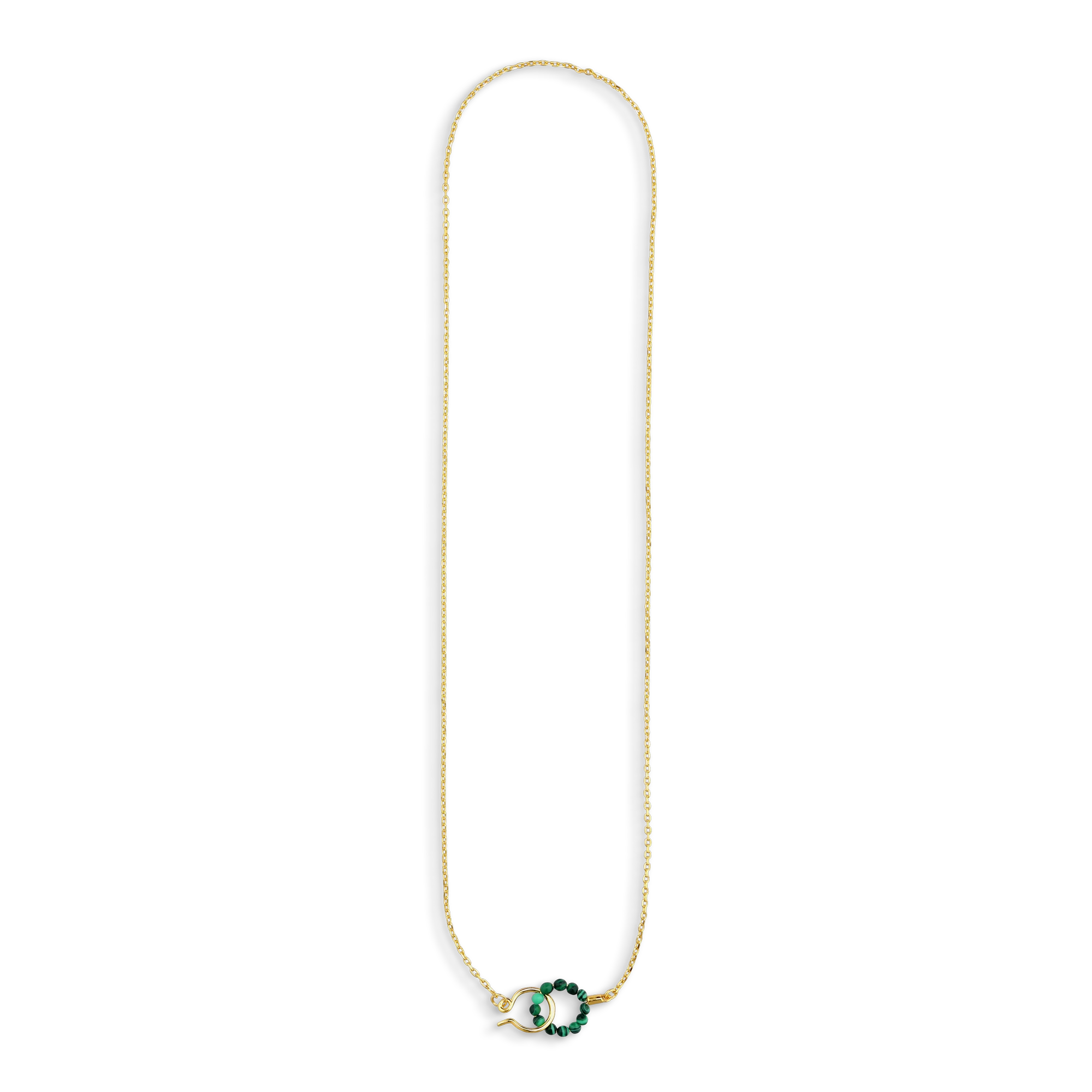 Bermuda Malachite Lock halskæde - guld