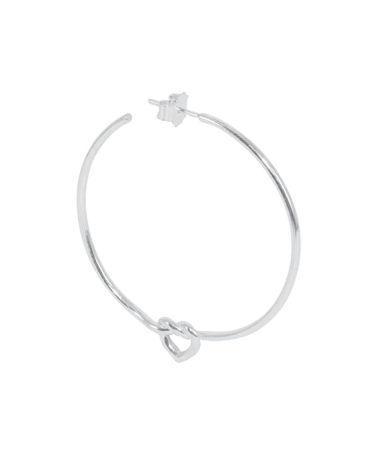 Big Tied Heart hoop - sølv - Image 3