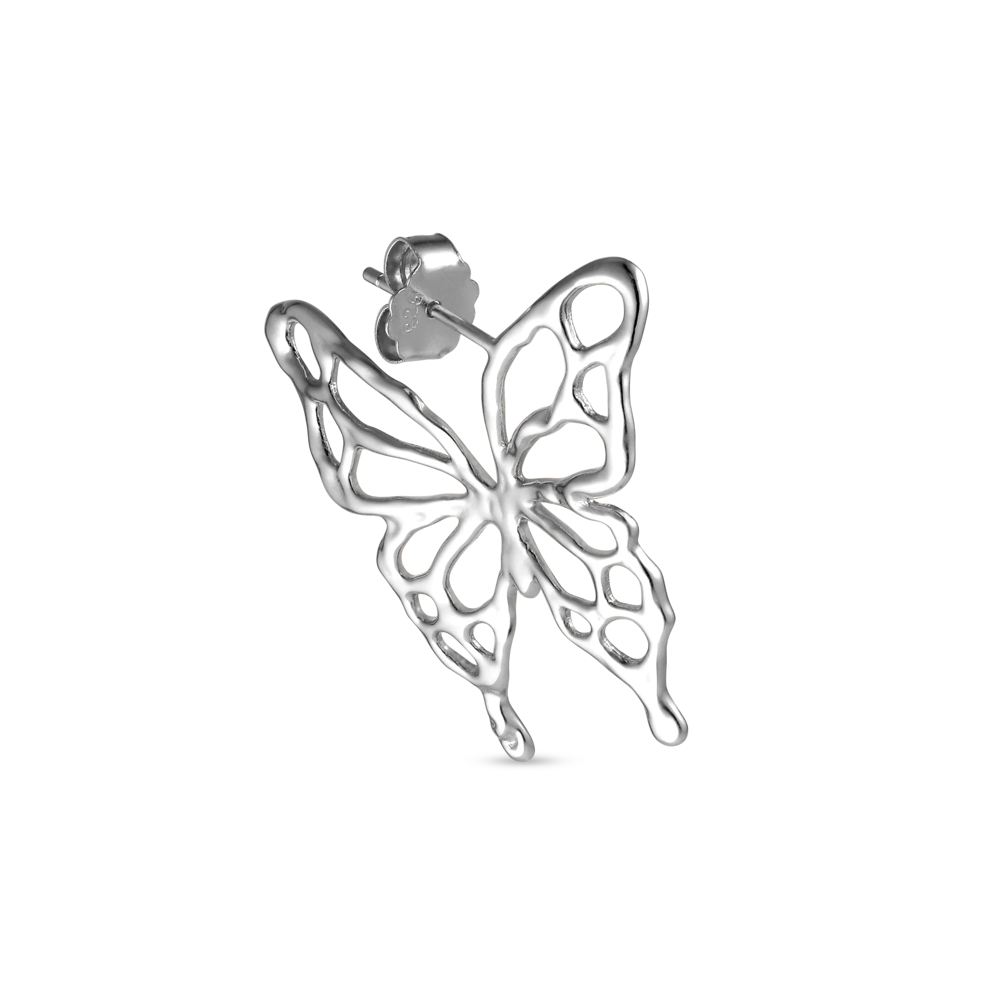 Butterfly ørering - sølv - Image 4