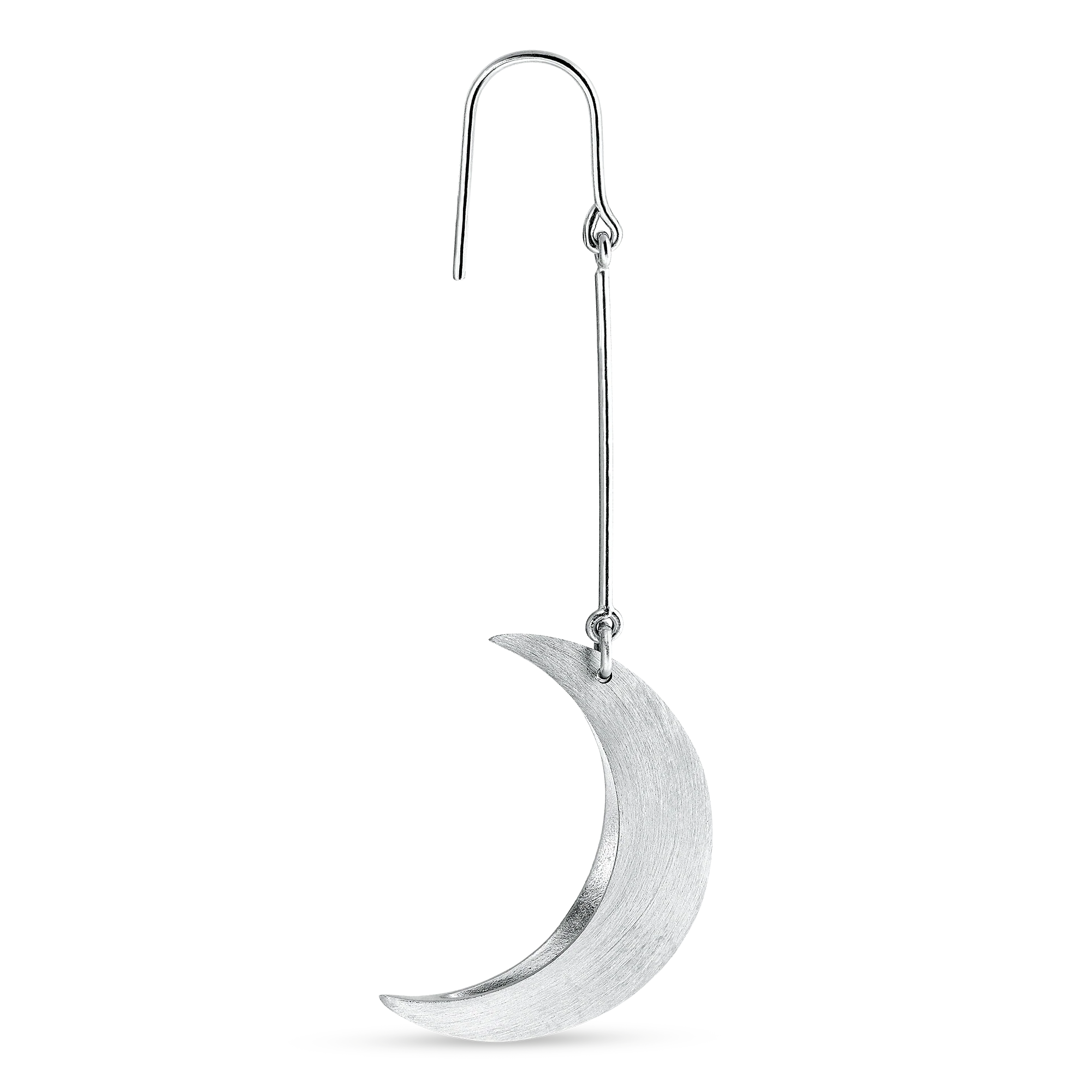 Half Moon hængeørering - sølv