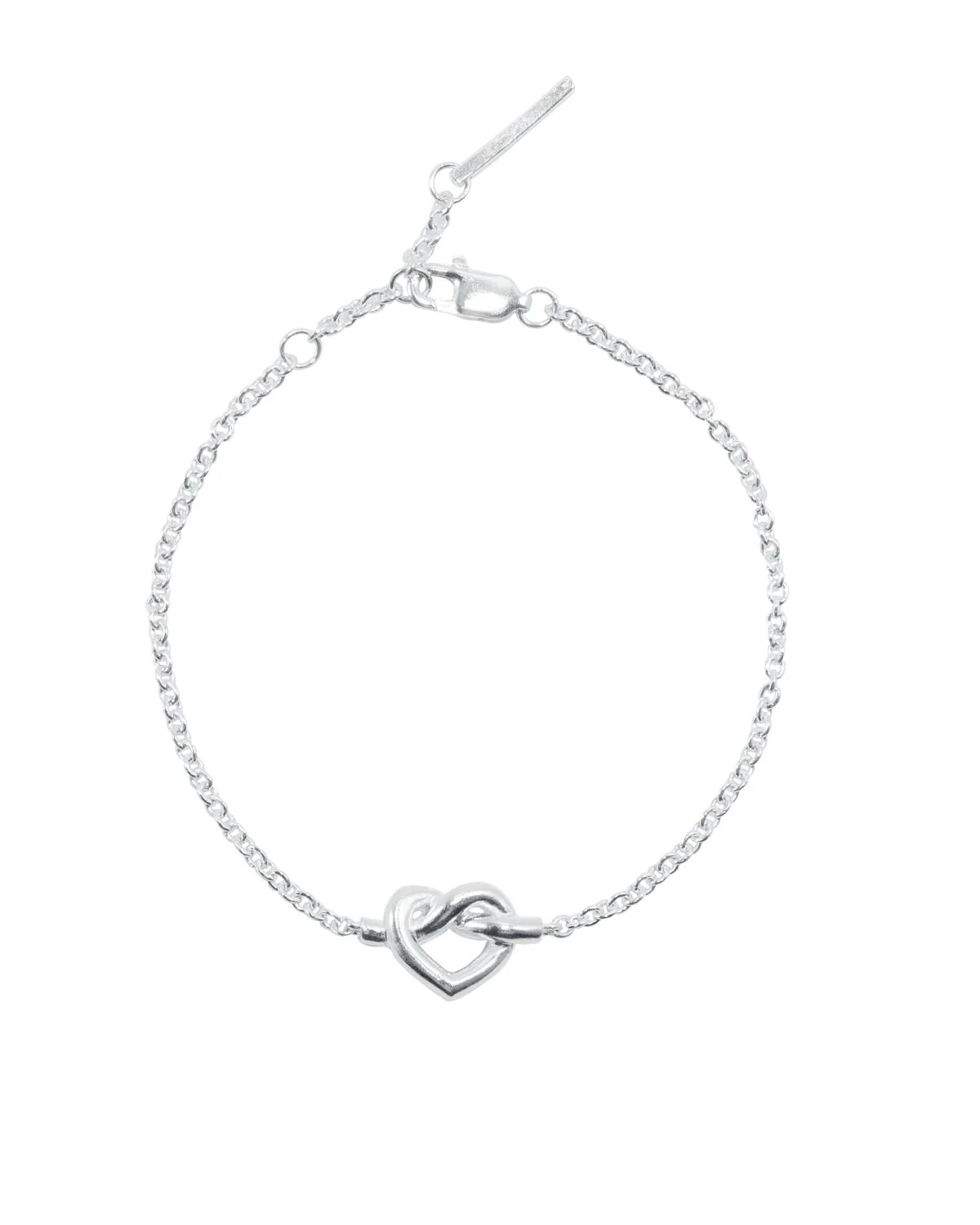 Tied Heart armbånd - sølv